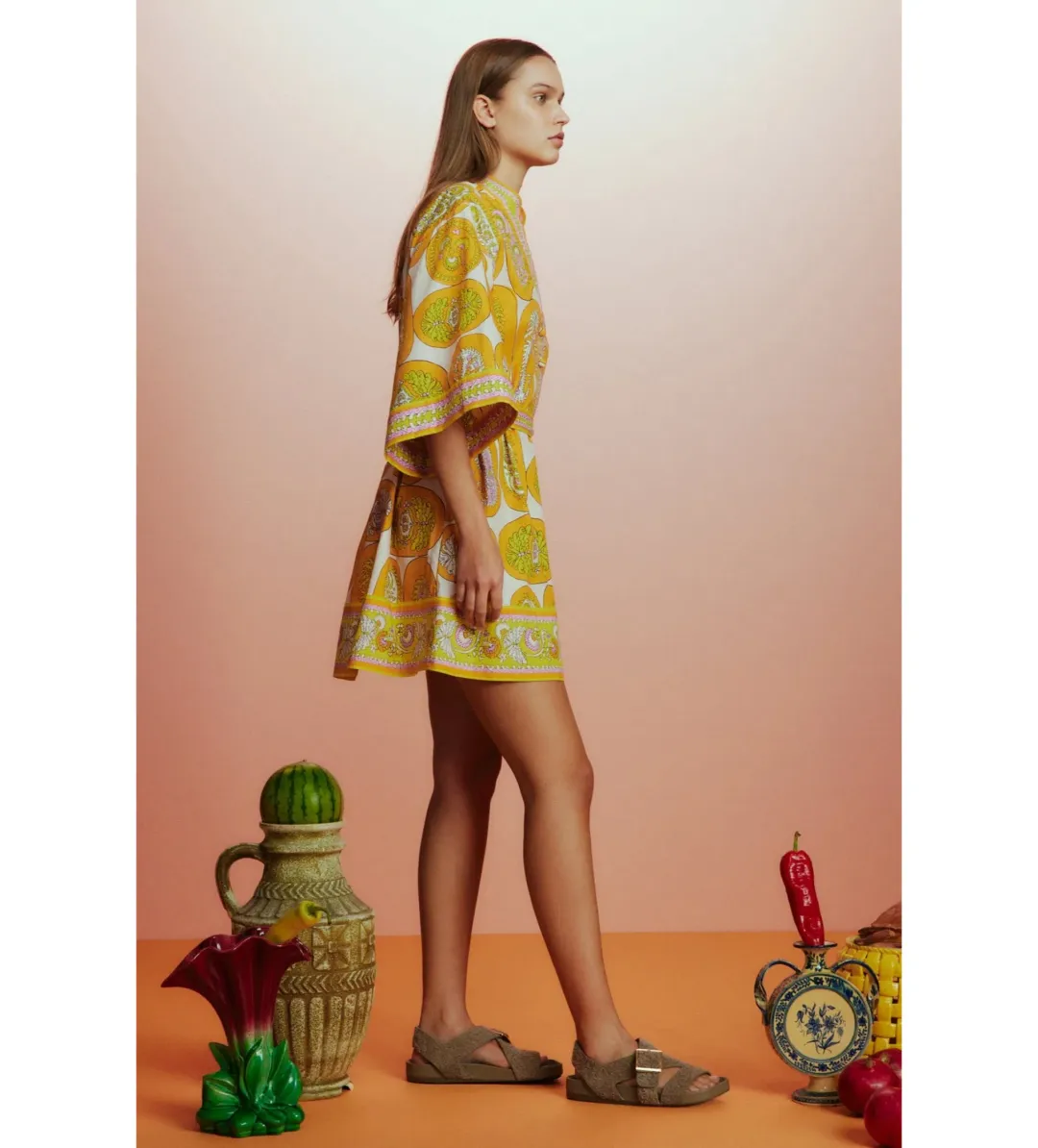 Alémais Diana Mini Dress Yellow Size AU 16 for rent on The Volte - main image