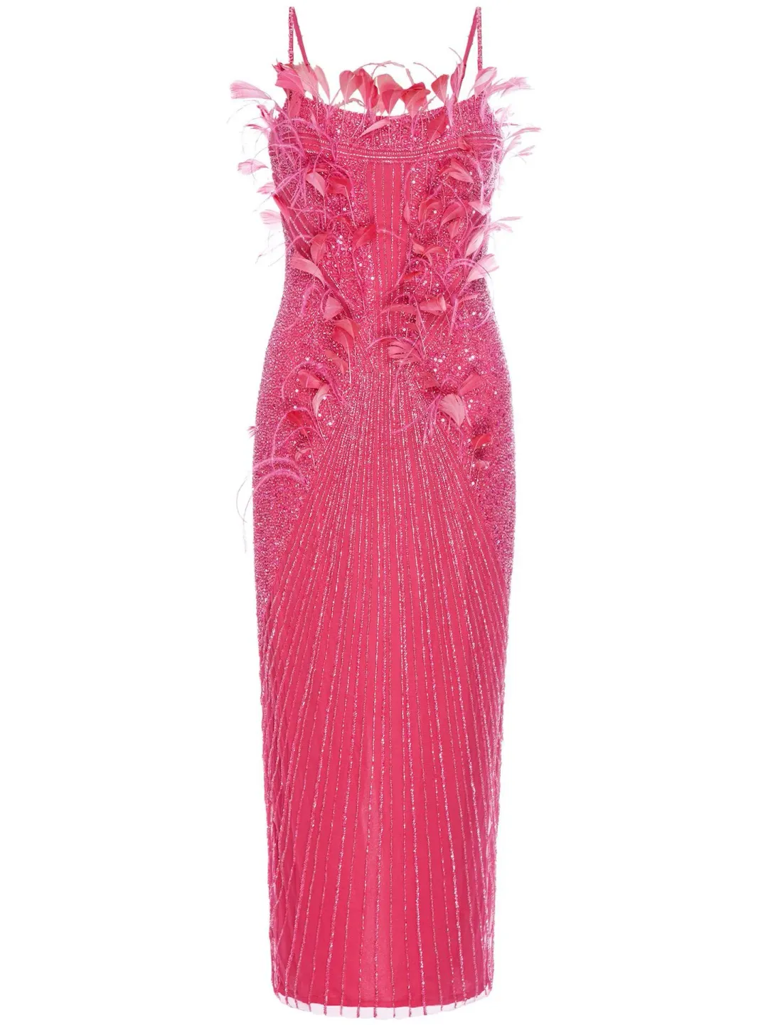Rachel Gilbert Astra Midi Dress Berry Pink Size 2 / AU 10 for rent on The Volte - main image