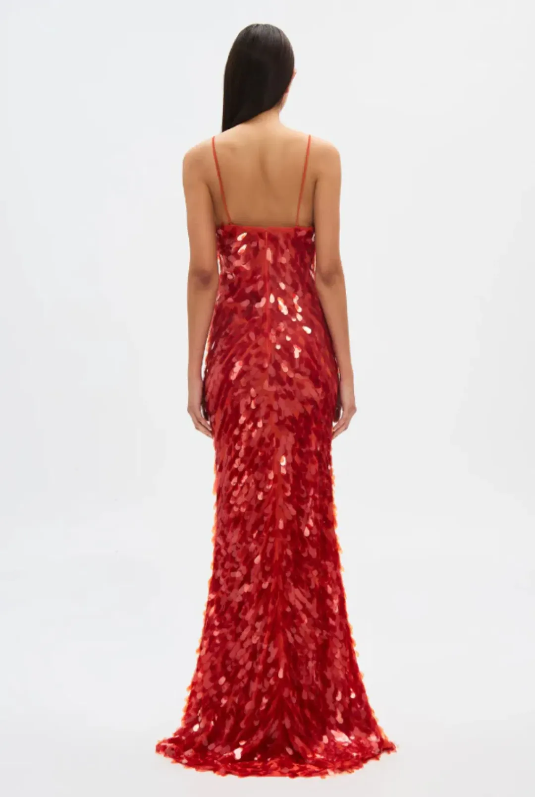 Misha Sapphire Sequin Maxi Dress Red Size 8 for rent on The Volte - main image