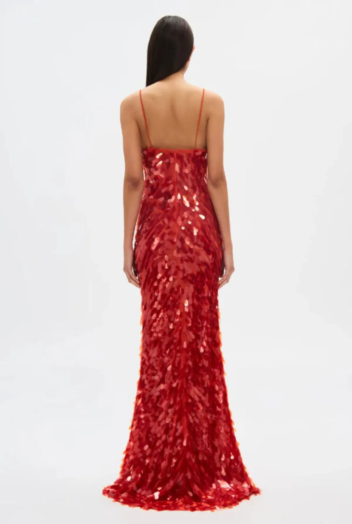 Misha Sapphire Sequin Maxi Dress Red Size 8 - Image 2