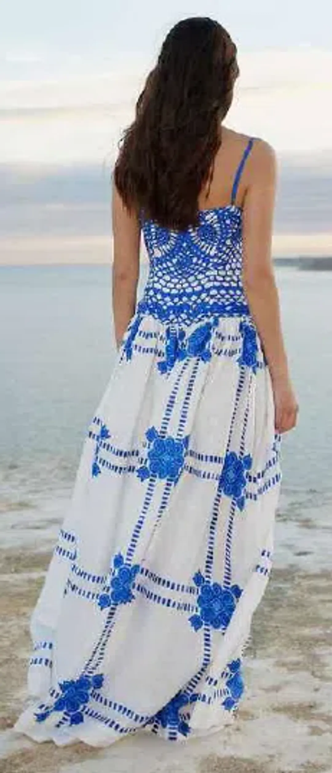 Aston Studio Cordelia Dress Mediterranean/Foam Size 10 for rent on The Volte - main image