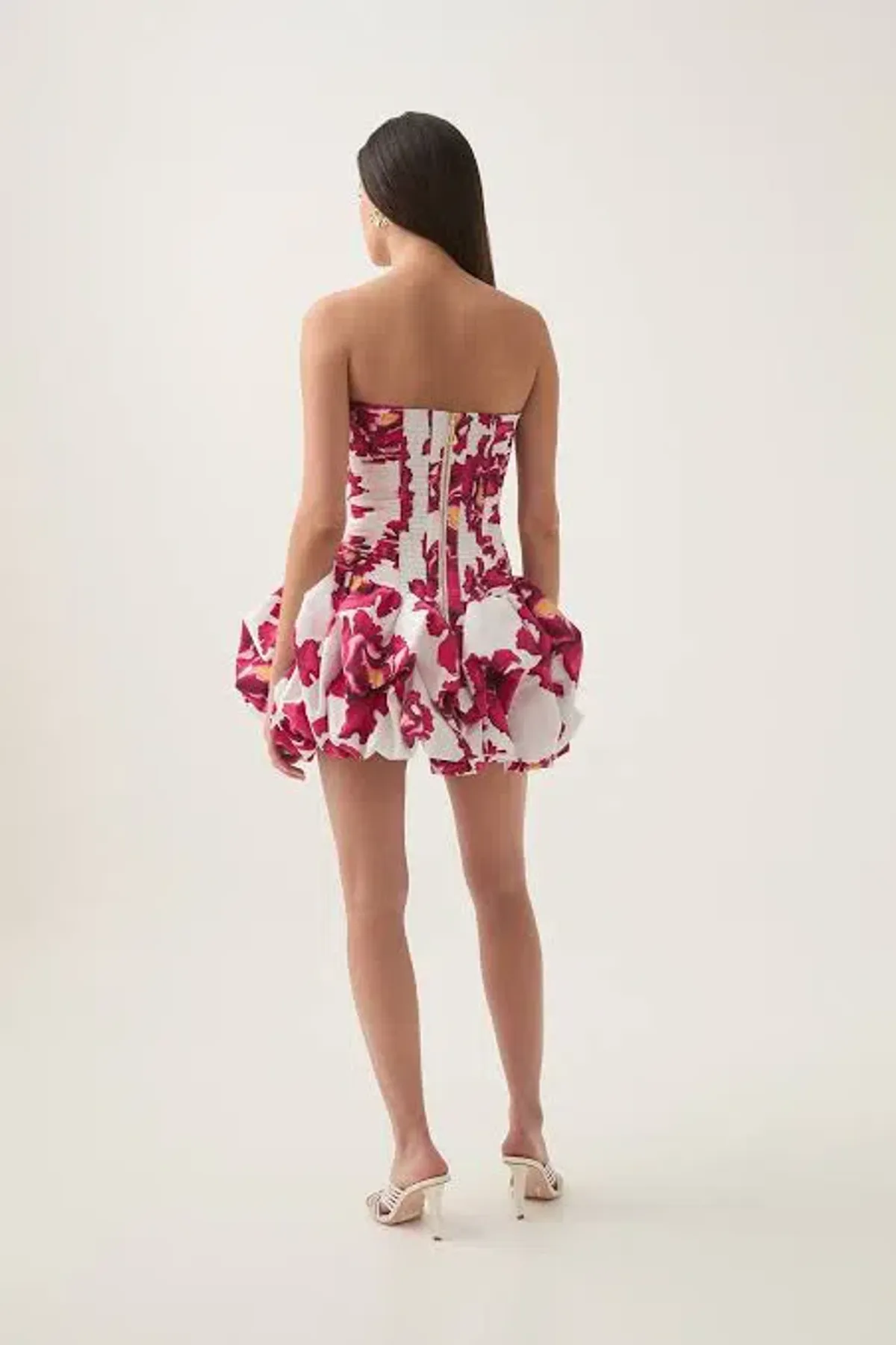 Aje Violette Bubble Hem Mini Dress Floral Size 6 - Image 2