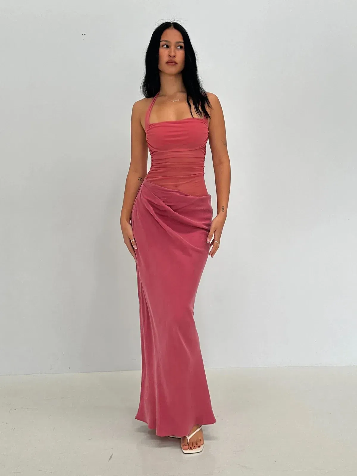 BENNI Gina Maxi Dress in Rose Size AU 8 - Image 4