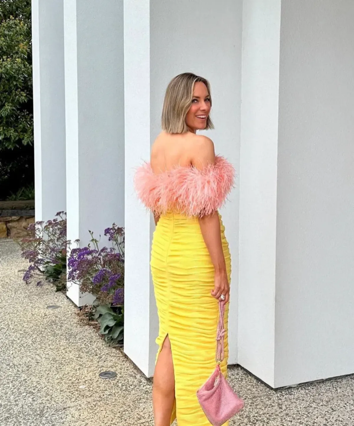 Rachel Gilbert Zion Midi Dress in Yellow Size 3 / AU 12 - Image 3