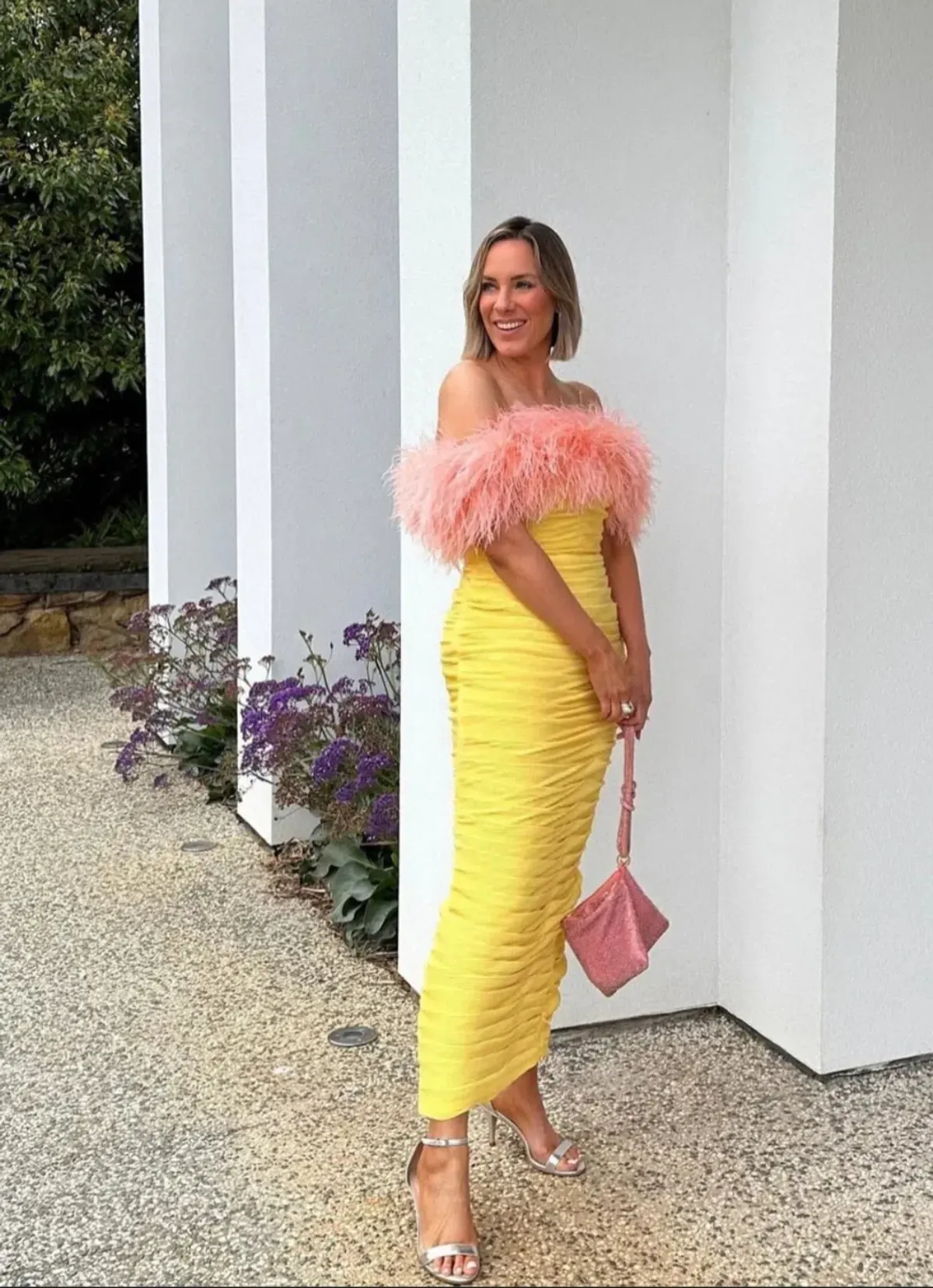 Rachel Gilbert Zion Midi Dress in Yellow Size 3 / AU 12 - Image 2