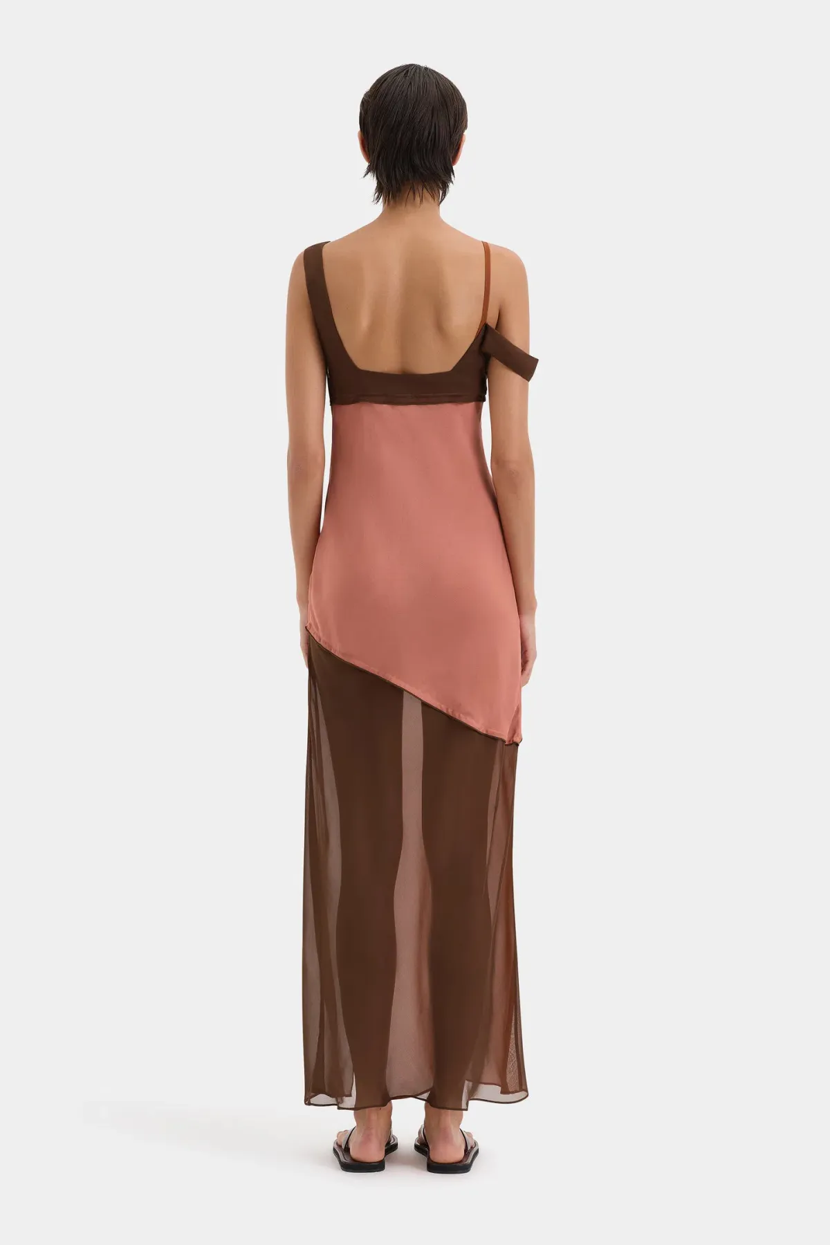 Sir the Label Halcyon Midi Dress Pink/Brown Almond Splice Size 6 - Image 3