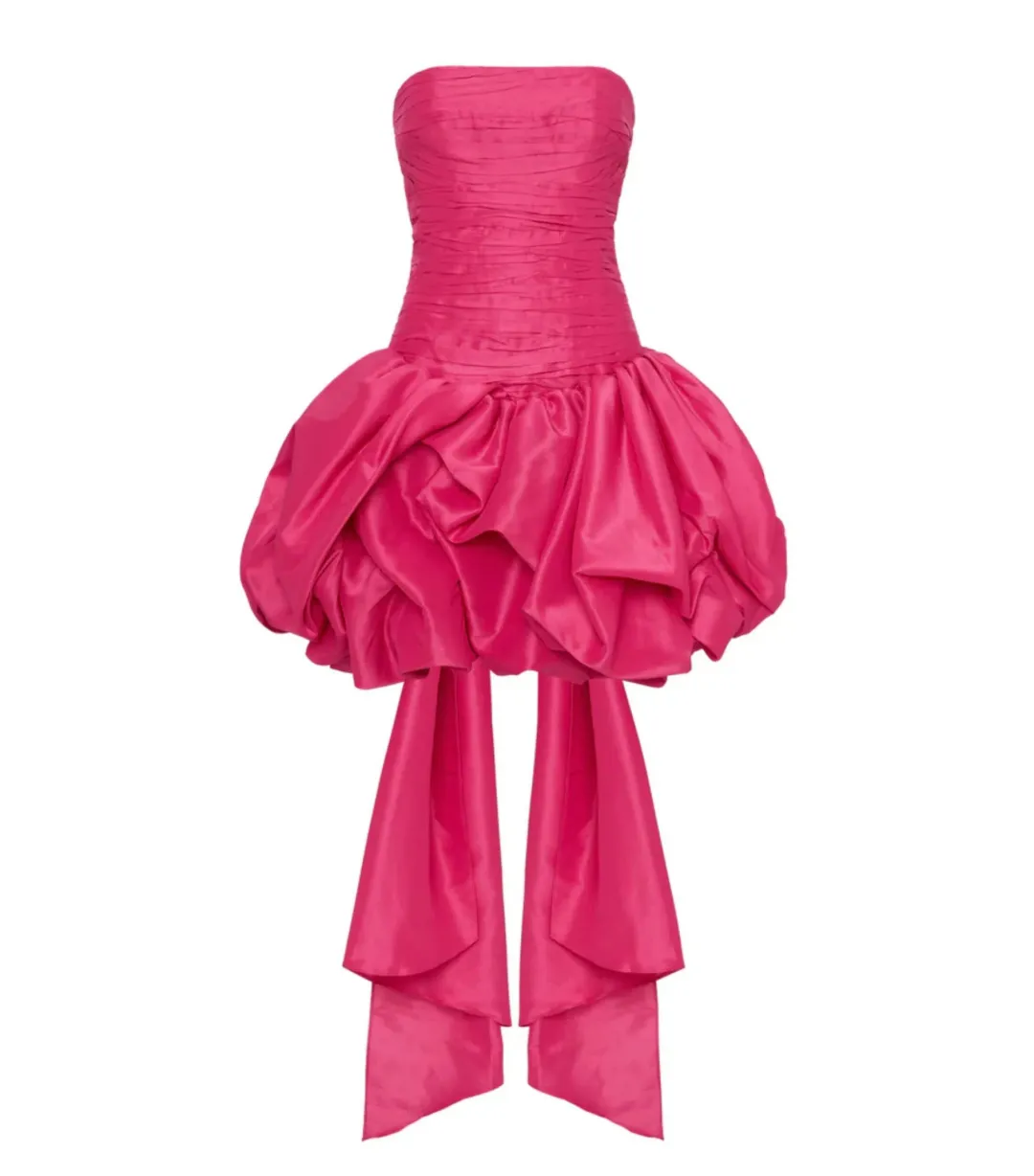 Aje Piacere Bubble Hem Mini Dress Pink Size S / AU 8 for rent on The Volte - main image