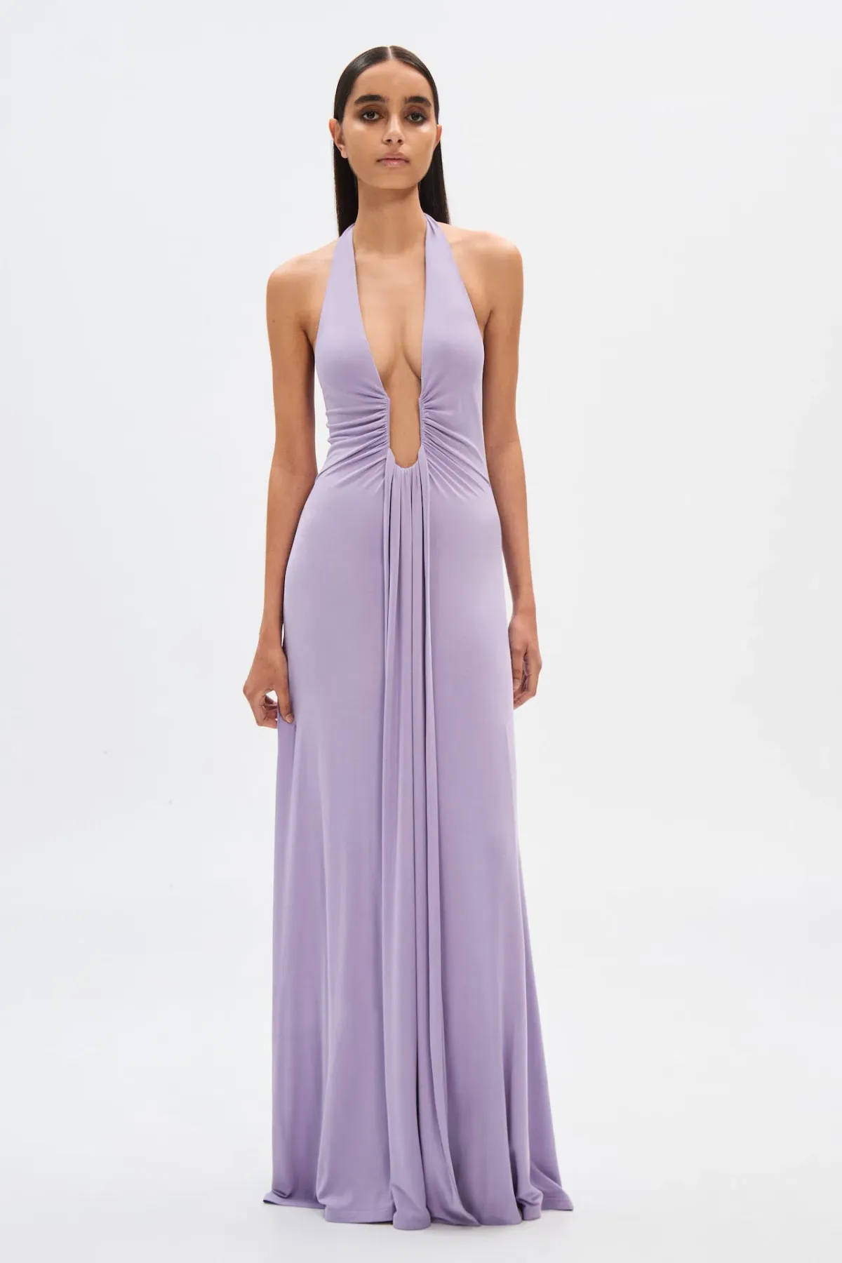 Misha Jennifer Cupro Maxi Dress Lilac Size 6/XS - Image 1