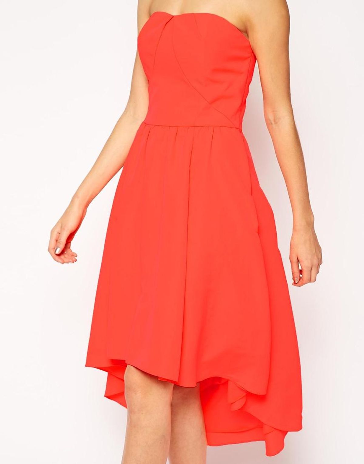 Ted Baker Coral Verity Drop Hem Dress Sz 3 (Sz 12) - Image 3