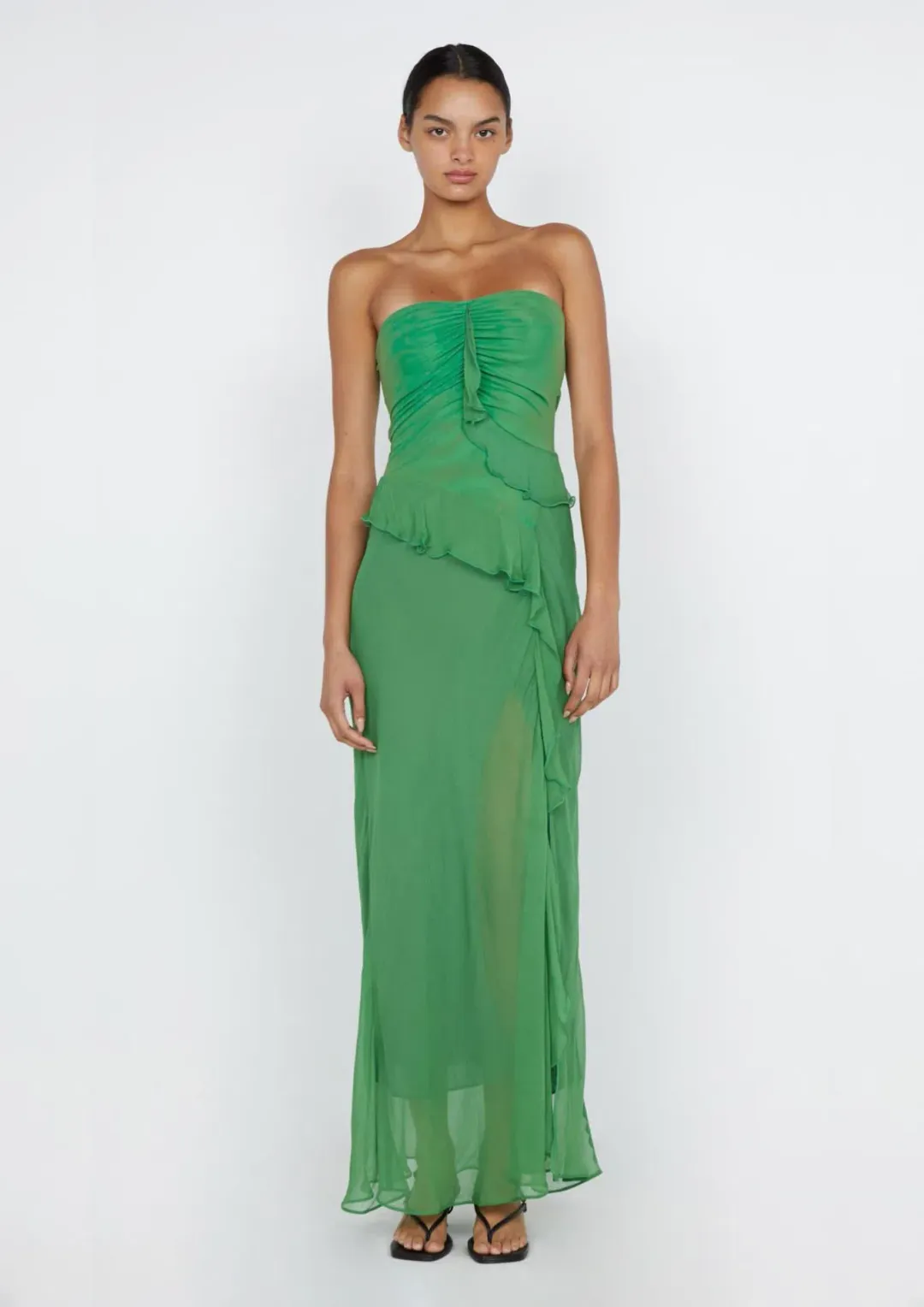 Bec & Bridge Maresca Strapless Dress Green Apple Size 6 for rent on The Volte - main image
