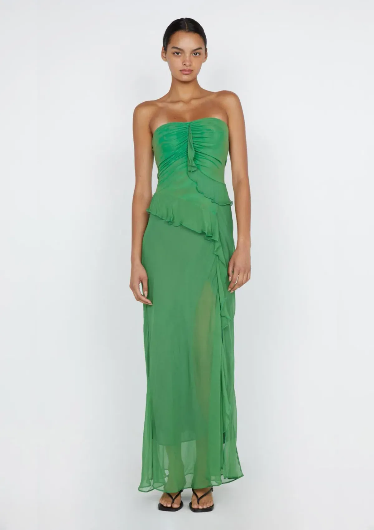 Bec & Bridge Maresca Strapless Dress Green Apple Size 6 - Image 1