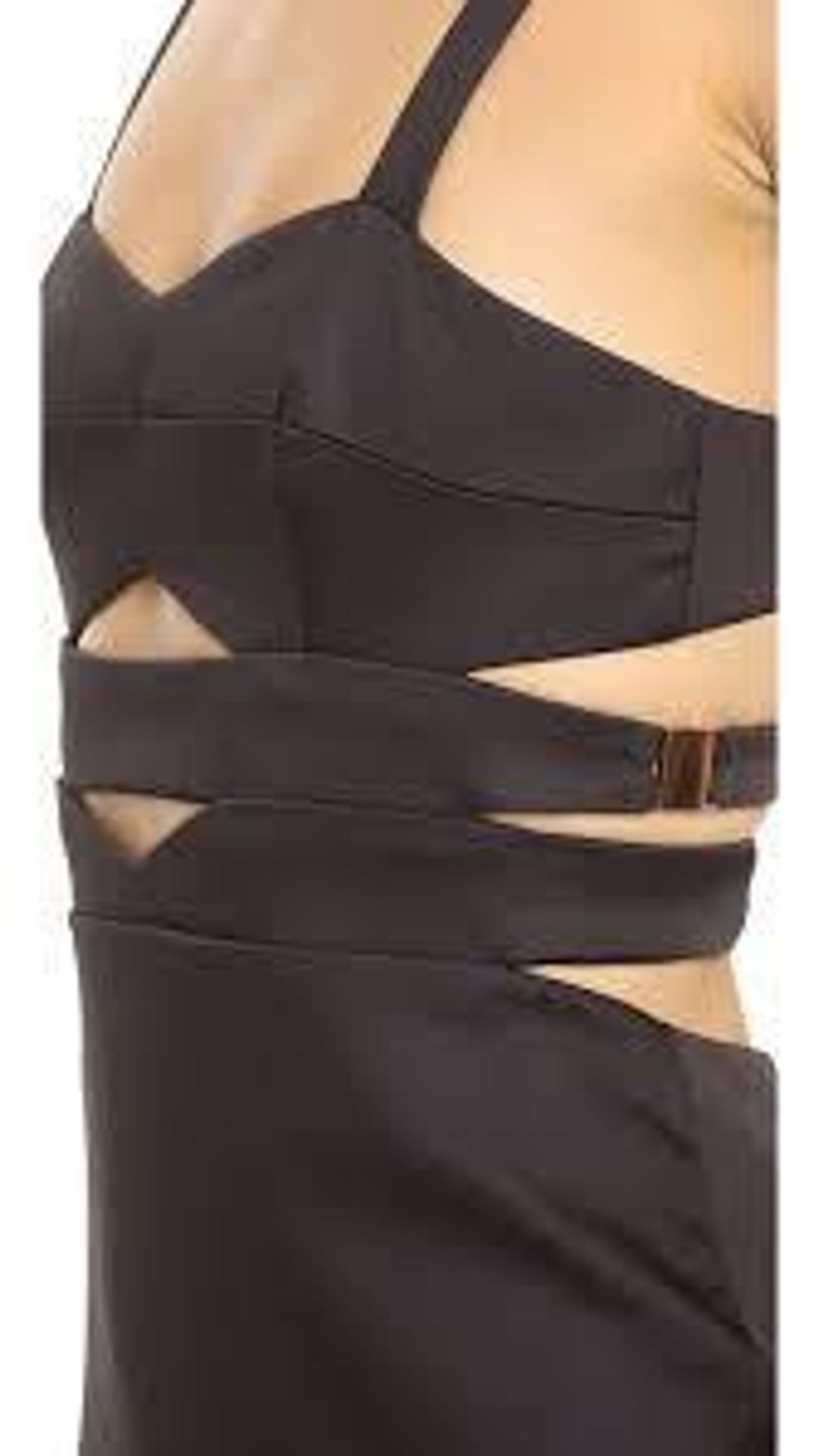 Bec & Bridge Tyra Cut Out Dress Sz 12 Wine/Mulberry Colour for rent on The Volte - main image