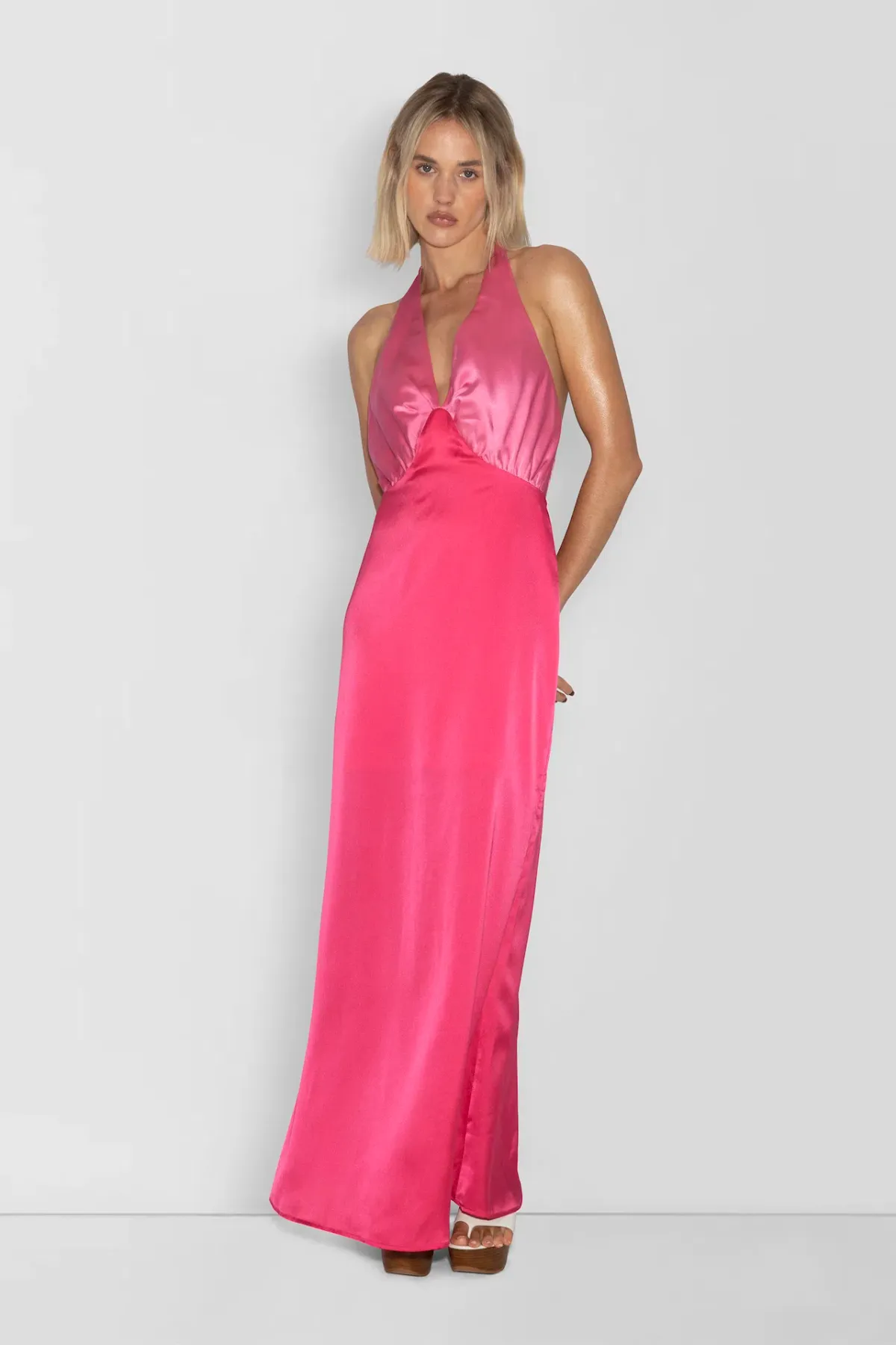 The Wolf Gang Oahu Slip Dress Hot Pink Size M / AU 10 - Image 1