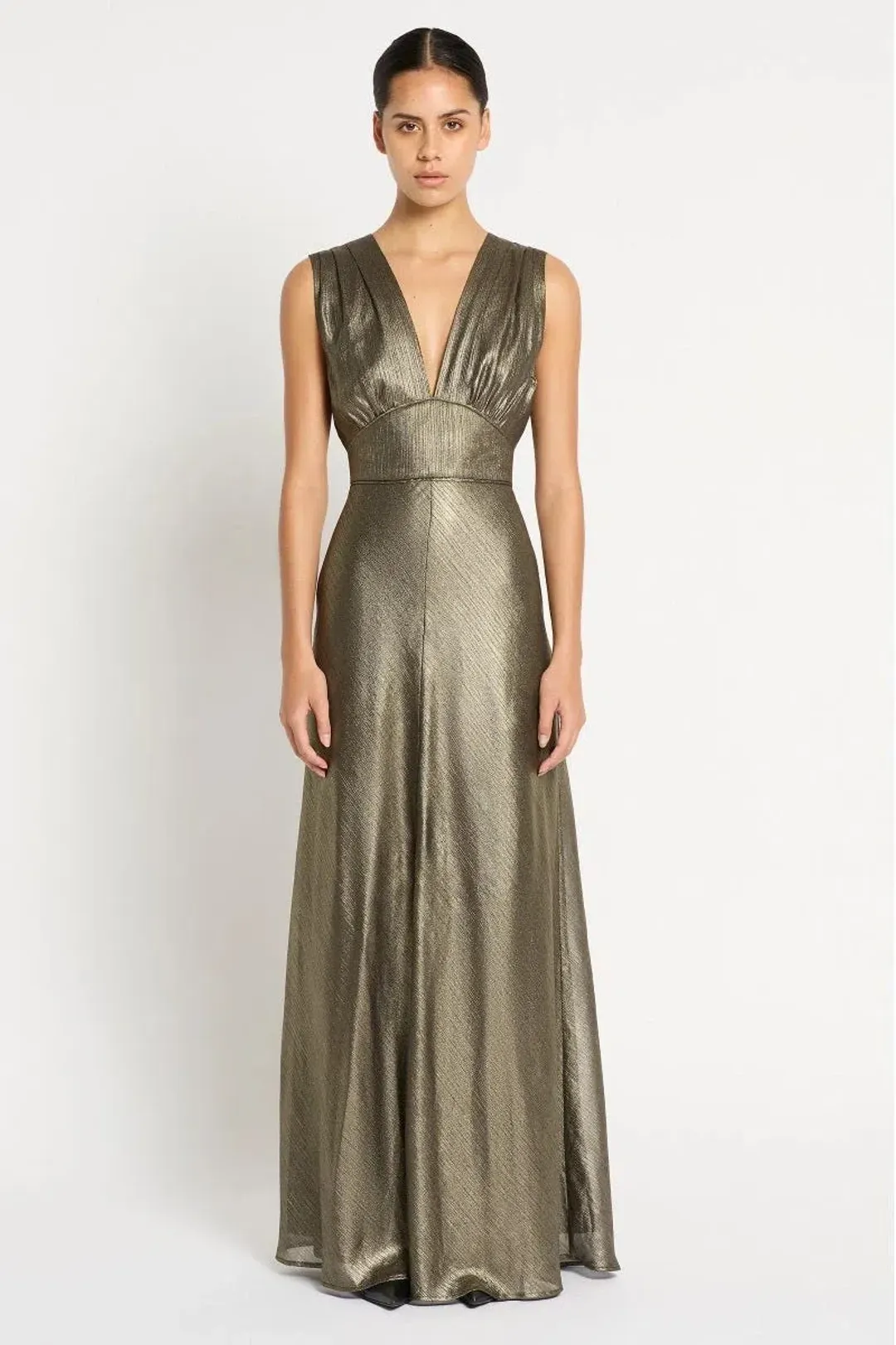 Sass & Bide  Lost In Monaco Dress in Antique Gold Size 16 for rent on The Volte - main image