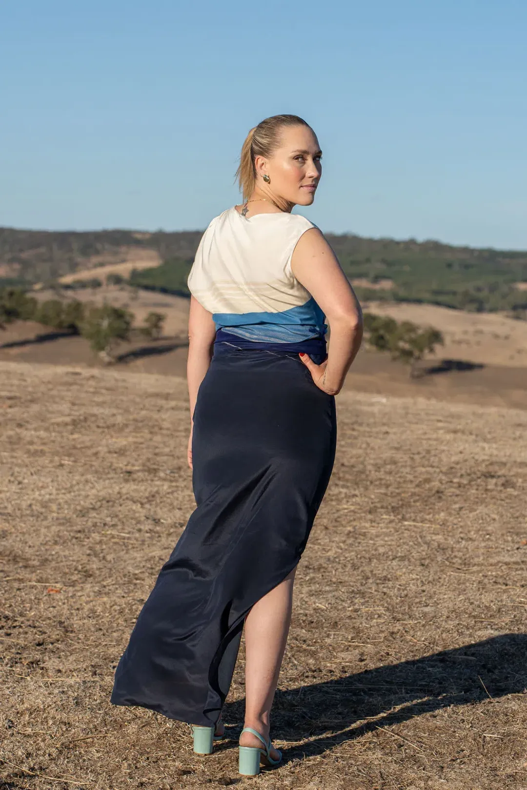 Sir the Label Mariner Midi Dress Shoreline Stripe Size AU 12  for rent on The Volte - main image