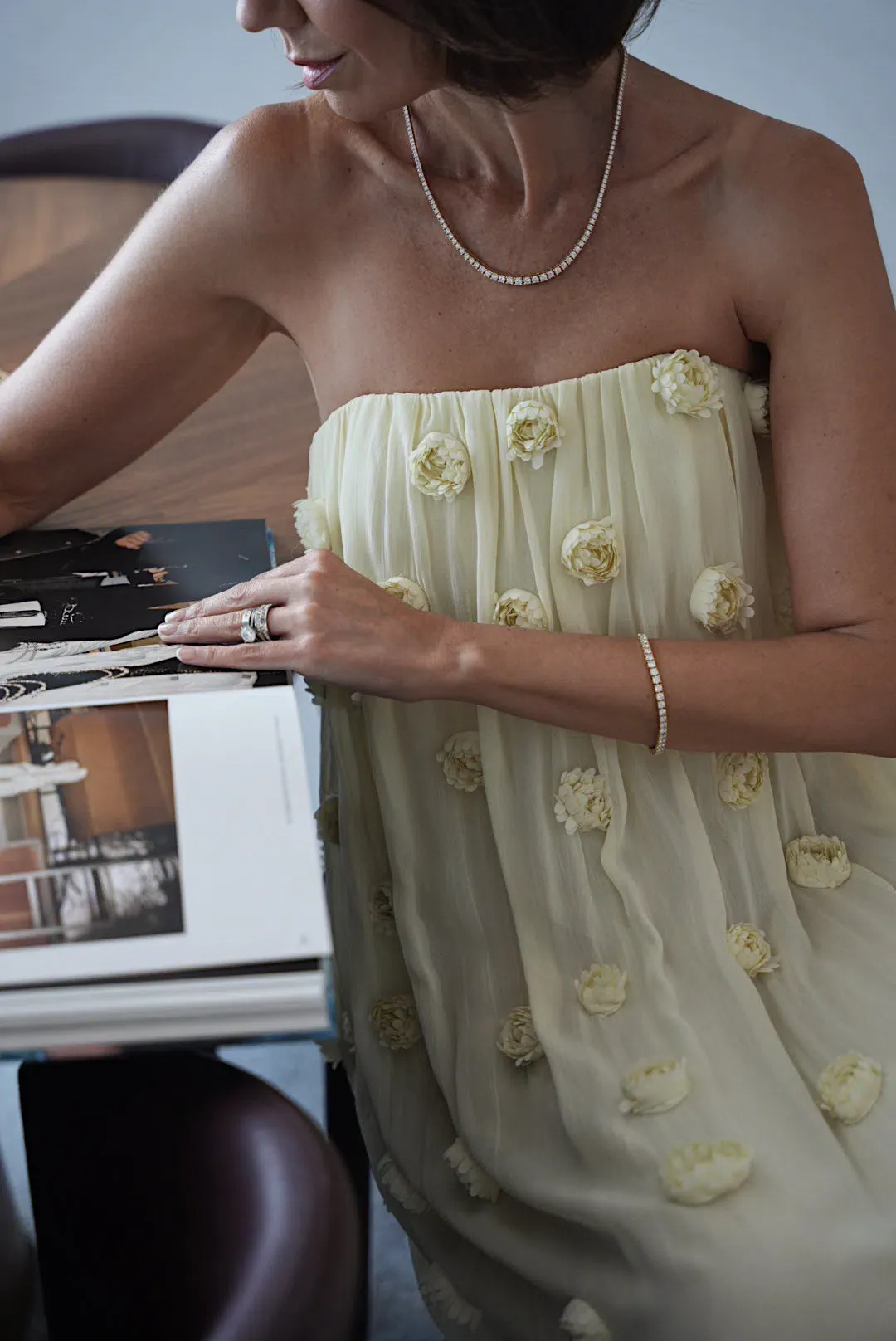 Camilla and Marc Daphne Strapless Dress in Lemon Yellow Size AU 6 for rent on The Volte - main image