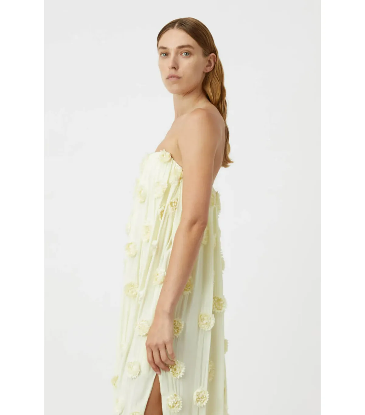 Camilla and Marc Daphne Strapless Dress in Lemon Yellow Size AU 6 - Image 2