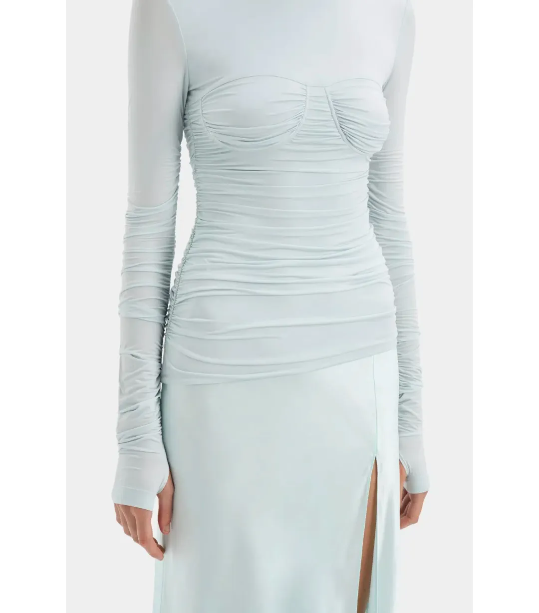 SIR The Label Alessia Draped Gown Ice Blue Size 0 / AU 6 for rent on The Volte - main image