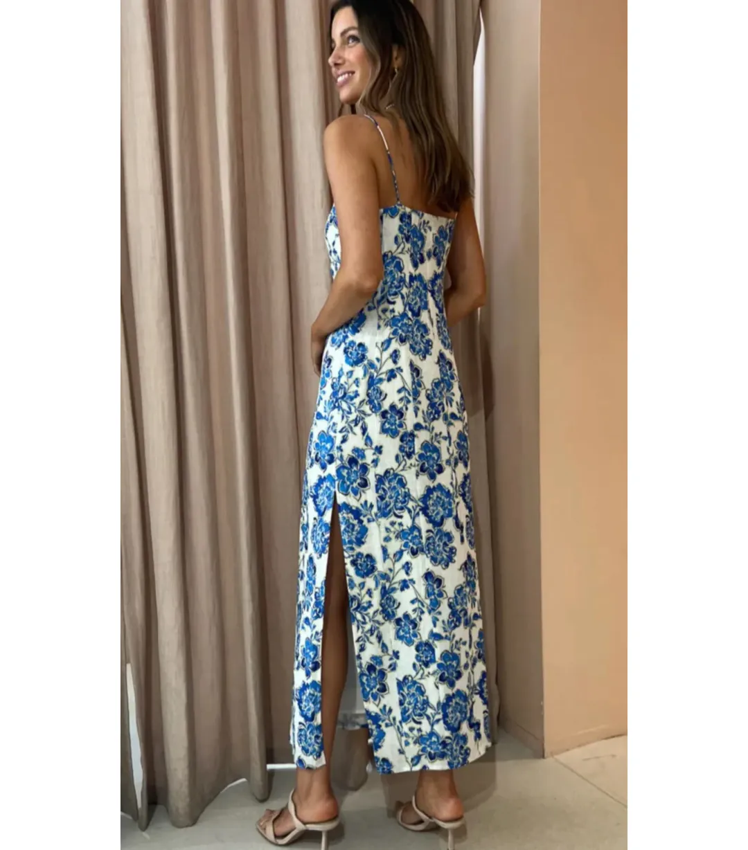 Issy Glimpse Dress in Bluebells Size AU 10  for rent on The Volte - main image