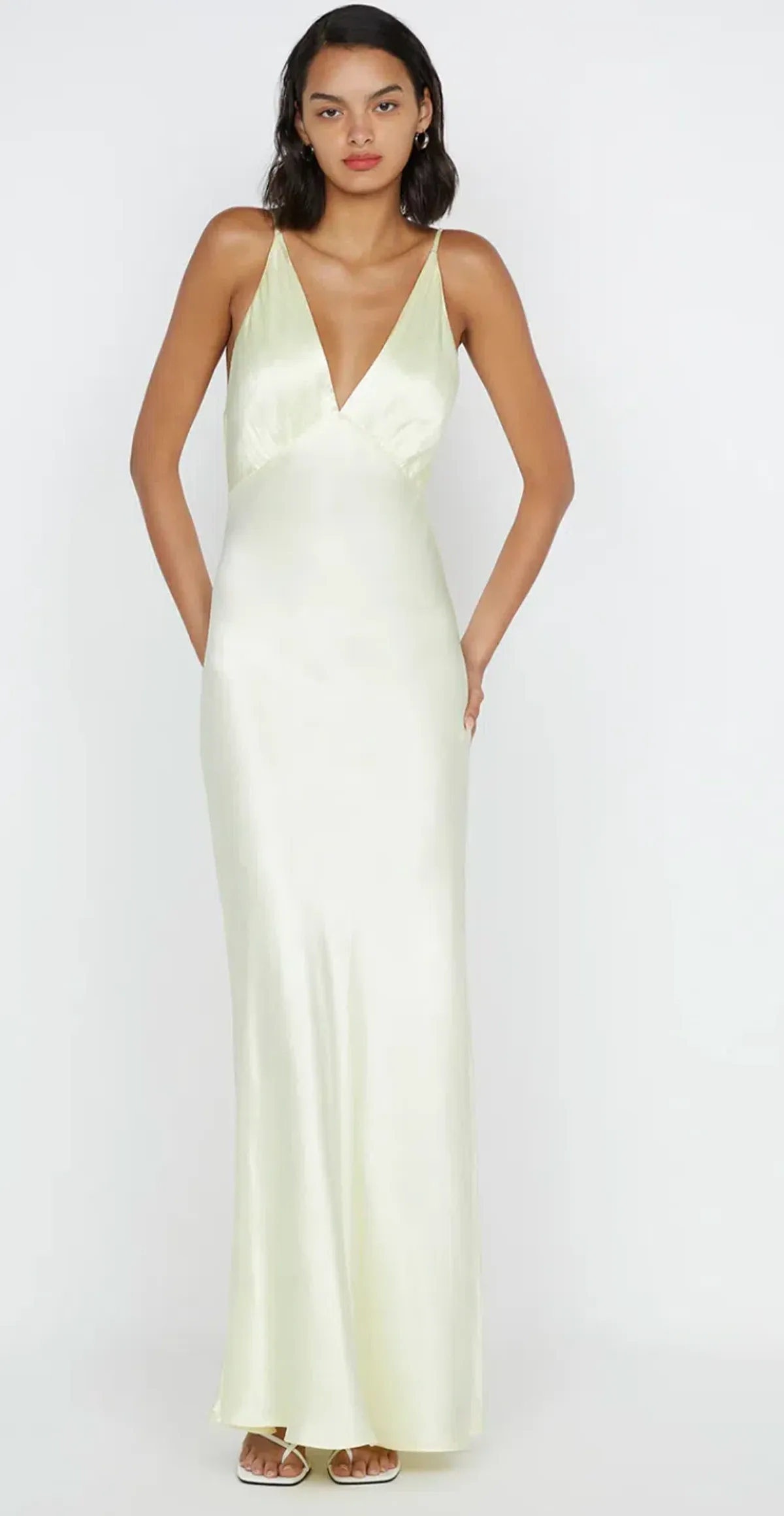 Bec and Bridge Moon Dance V Maxi Dress - Ice Yellow - Size 8 for rent on The Volte - main image