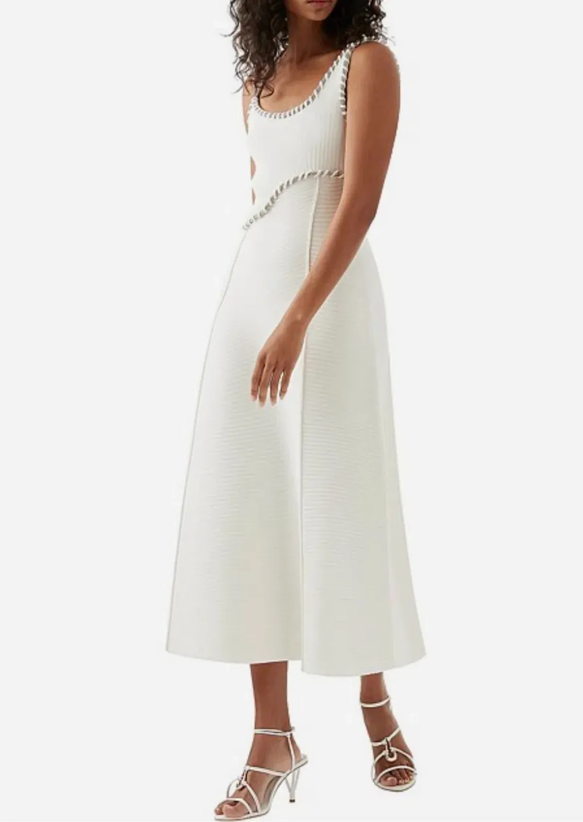 Aje Carve Abstract Knit Dress - White - Size S - Image 1