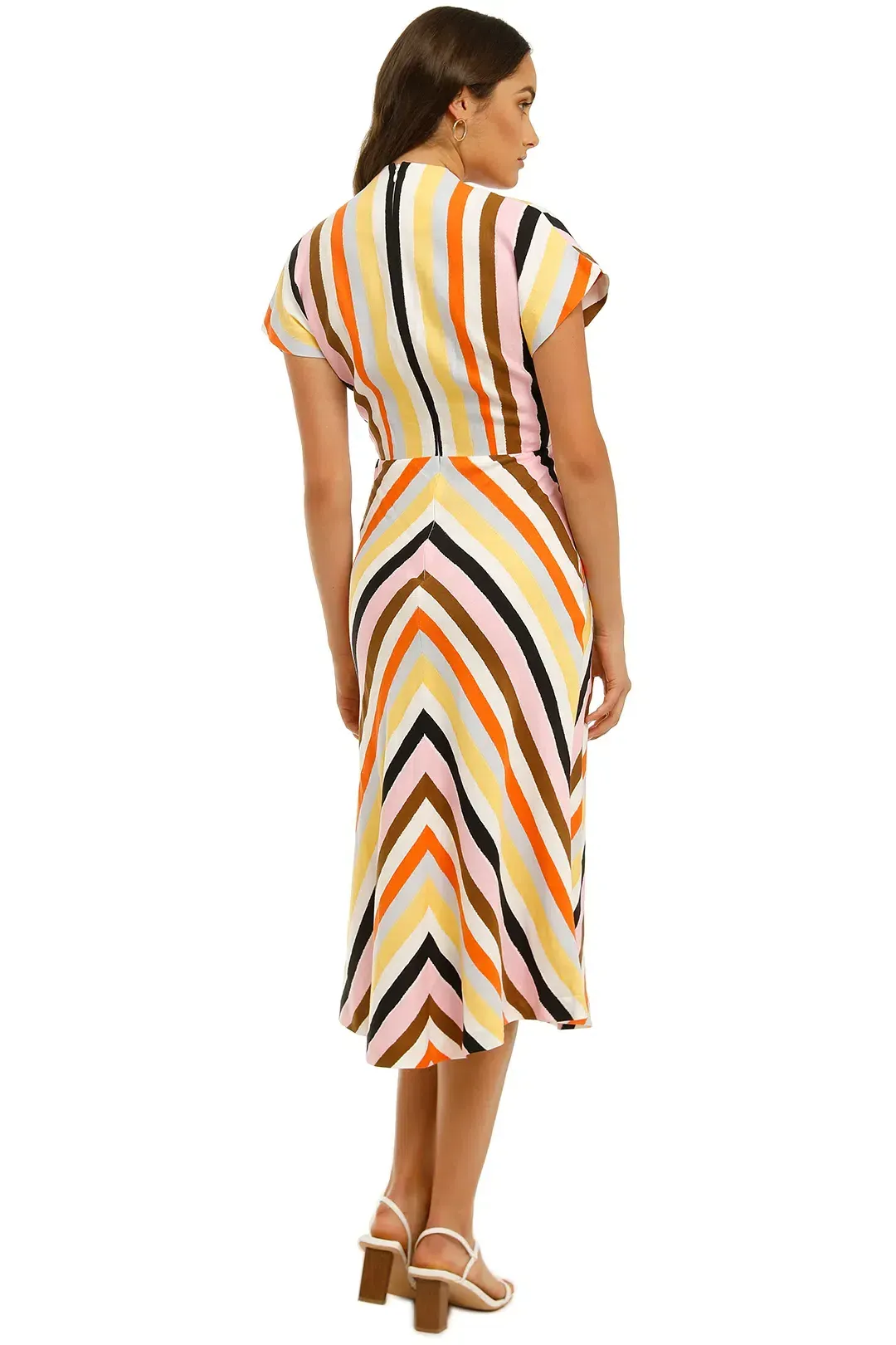 Rebecca Vallance Franklin SS Midi Dress Multi Size 8 for rent on The Volte - main image