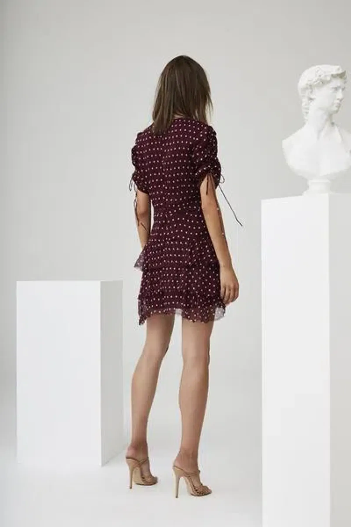 Sir The Label  Marceau Detailed Mini Dress Burgundy Size 2 / AU 10 - Image 2