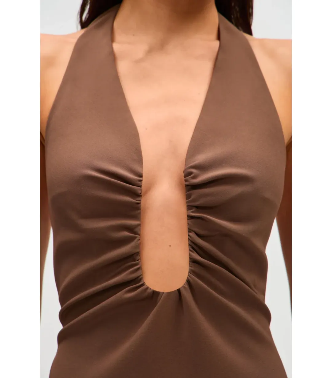 Misha The Alusia Dress Mink Size 6 for rent on The Volte - main image