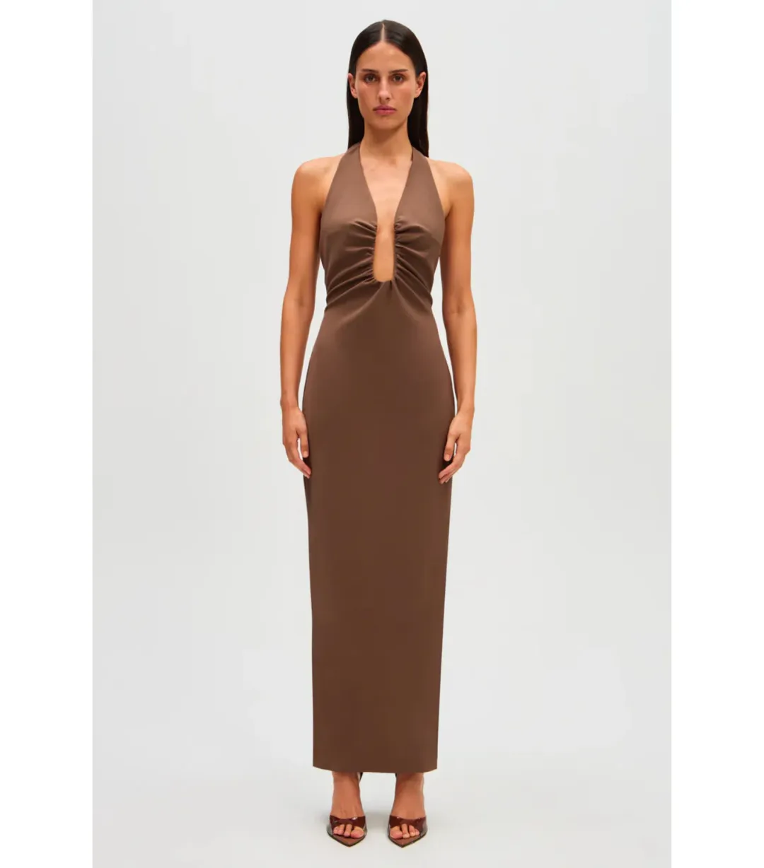 Misha The Alusia Dress Mink Size 6 for rent on The Volte - main image