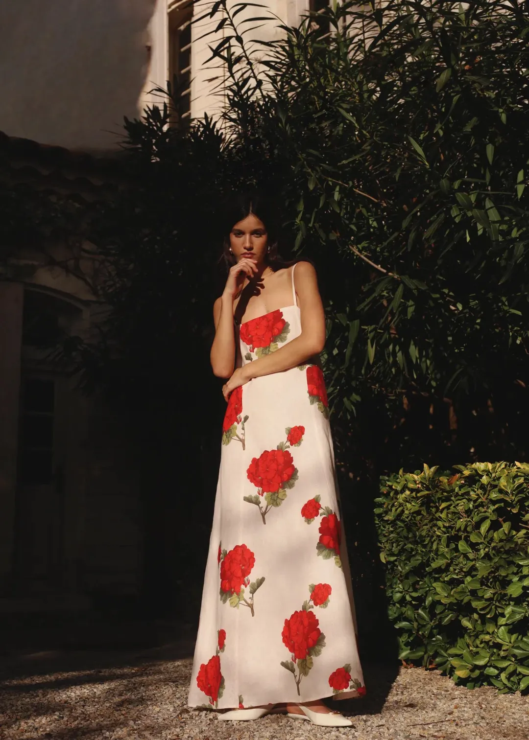 Morton Mac Camilla Dress in Crimson Ivy Size M / AU 10  for rent on The Volte - main image