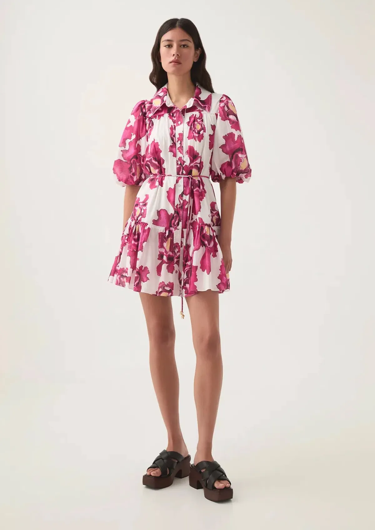 Aje Eliza Smock Mini Dress Boldly Blooming Size S / AU 8 - Image 1