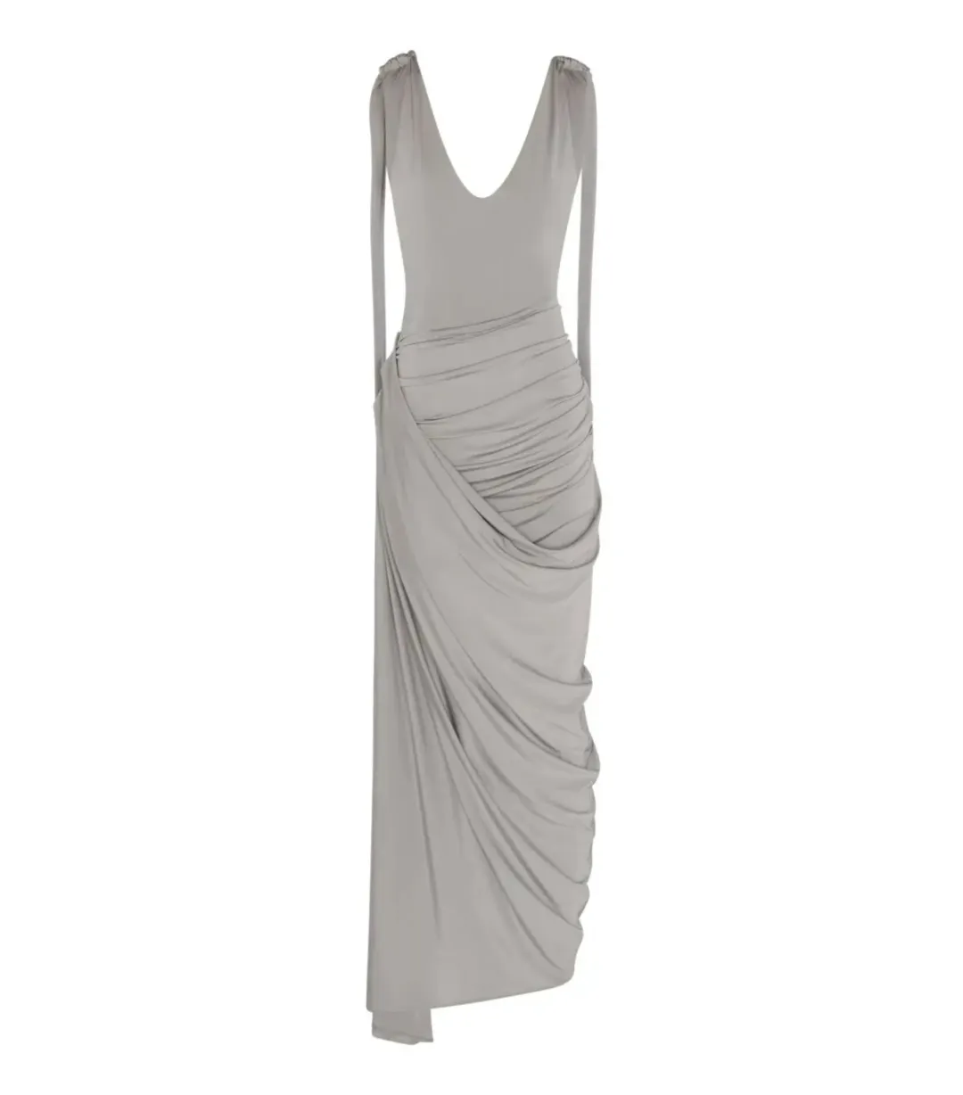 Paris Georgia Ballerina Draped Dress Cloud Grey Size S / AU 8  for rent on The Volte - main image