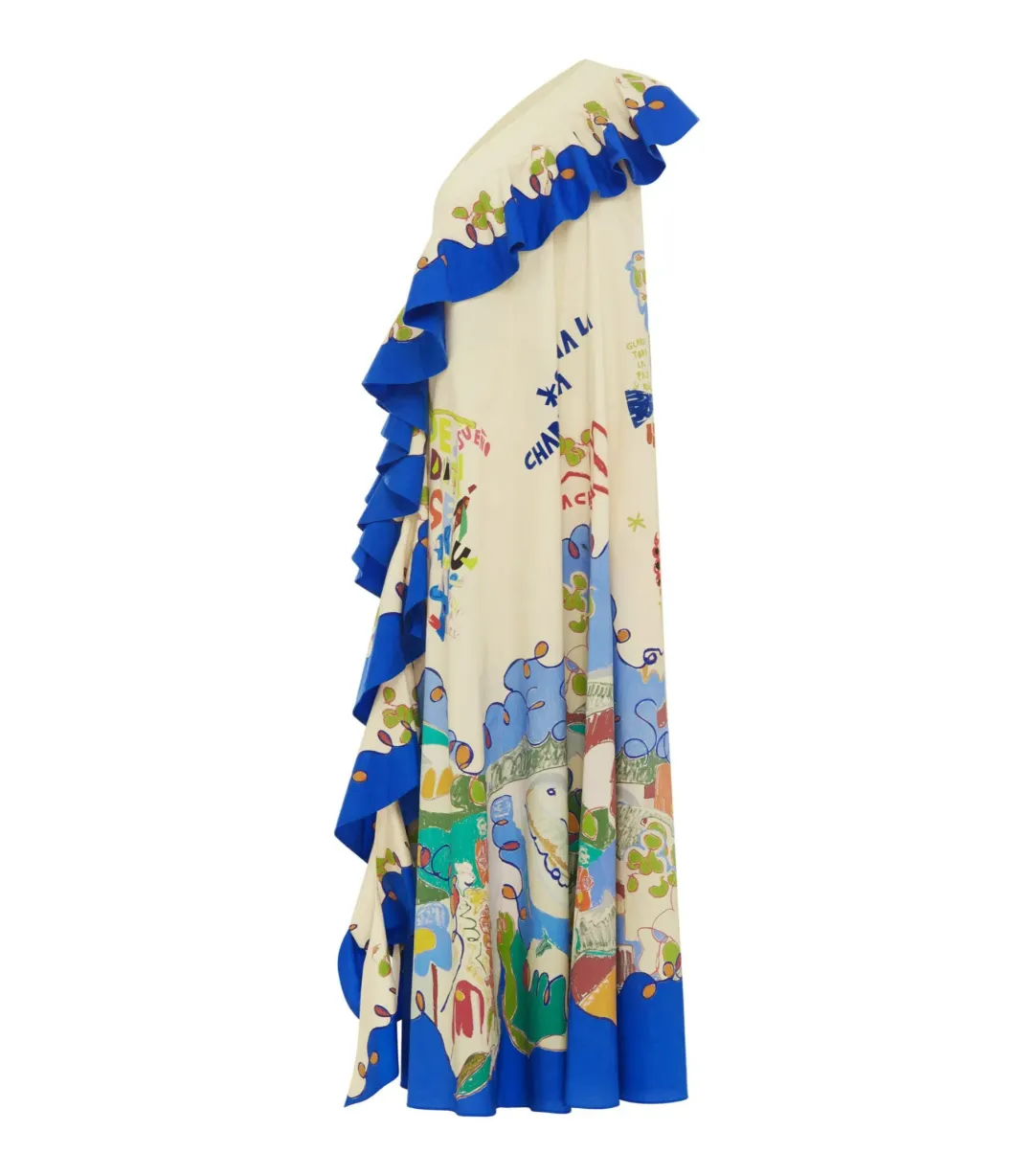 Alemais Nadia One Shoulder Ruffle Dress Print Size AU 10 for rent on The Volte - main image