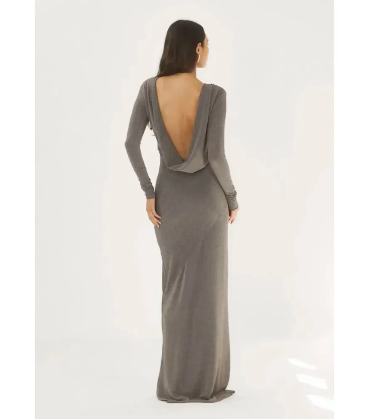 Arcina Ori Jen Maxi Dress Metallic Grey S / AU 8 - Image 4
