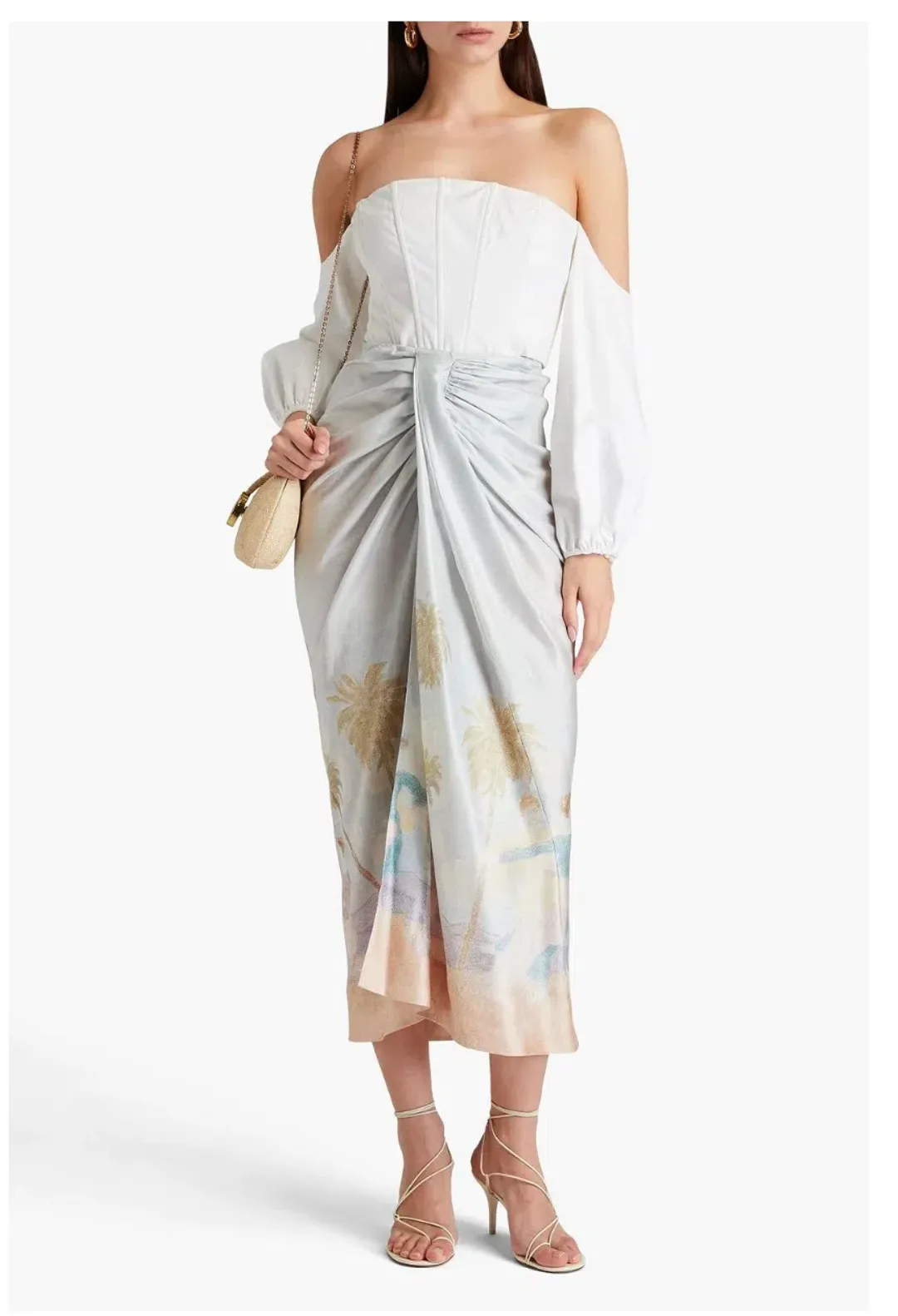 Zimmermann Ruched Printed Maxi Skirt Size S / AU 8 for rent on The Volte - main image