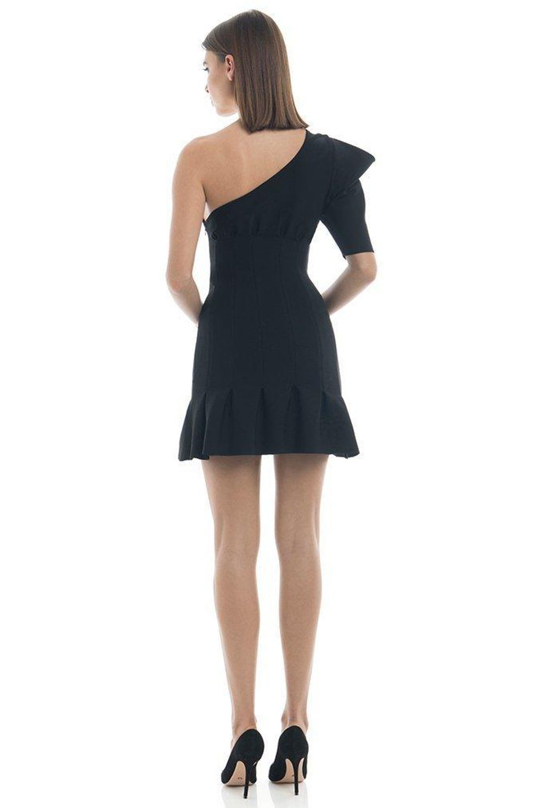 MISHA Soraya Mini Dress Black Size 12 for rent on The Volte - main image