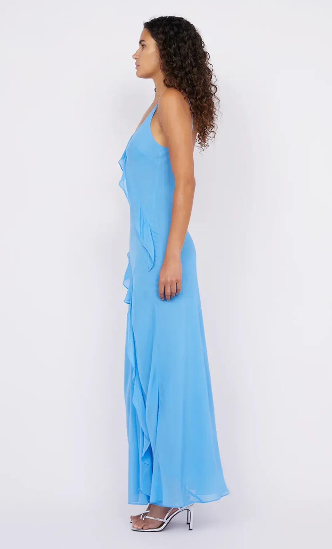Bec & Bridge Aida Frill Dress Maxi Azure Size 8 for rent on The Volte - main image