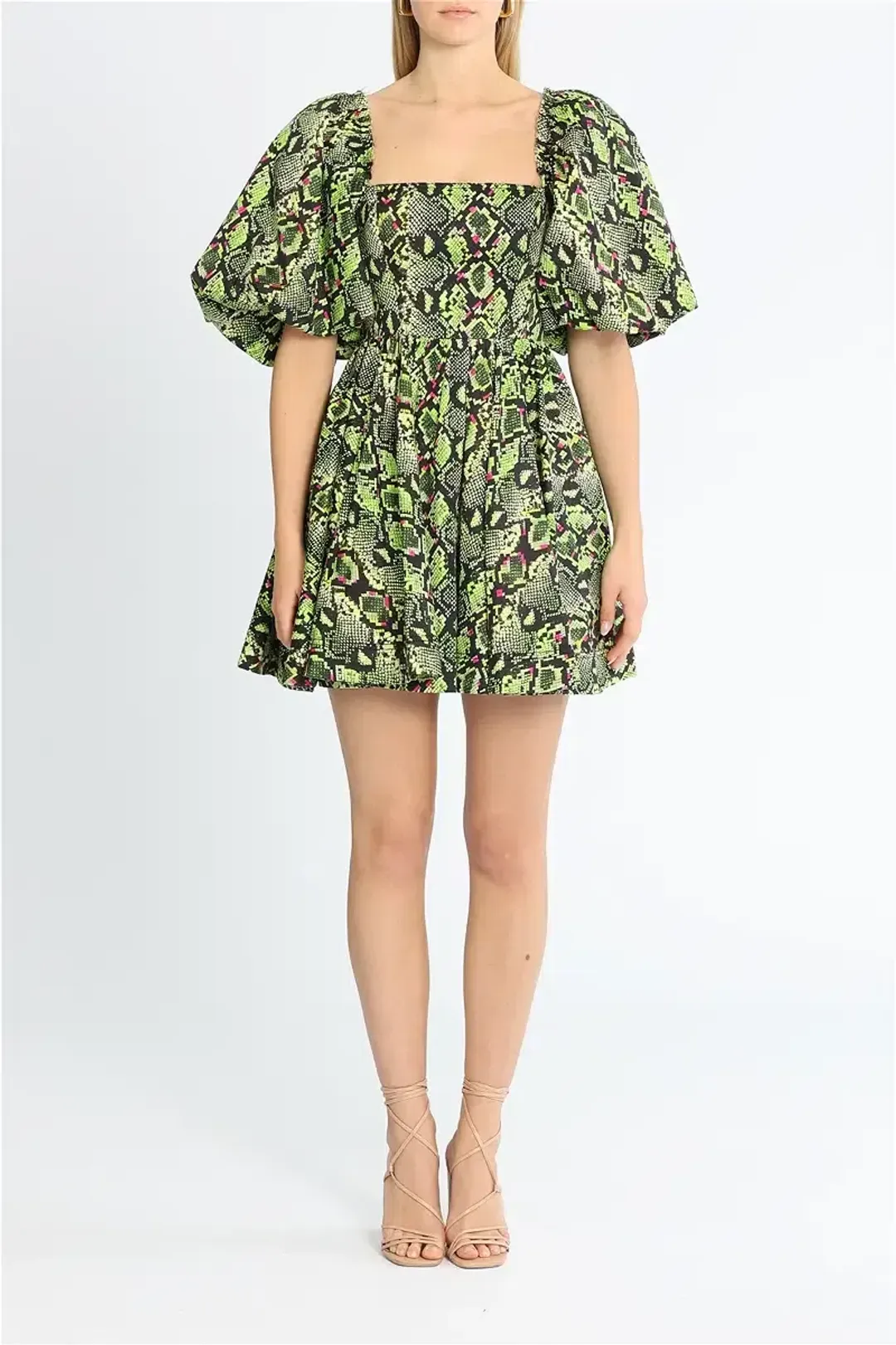 Aje Serpentine Corset Mini Dress Print Size 10 for rent on The Volte - main image