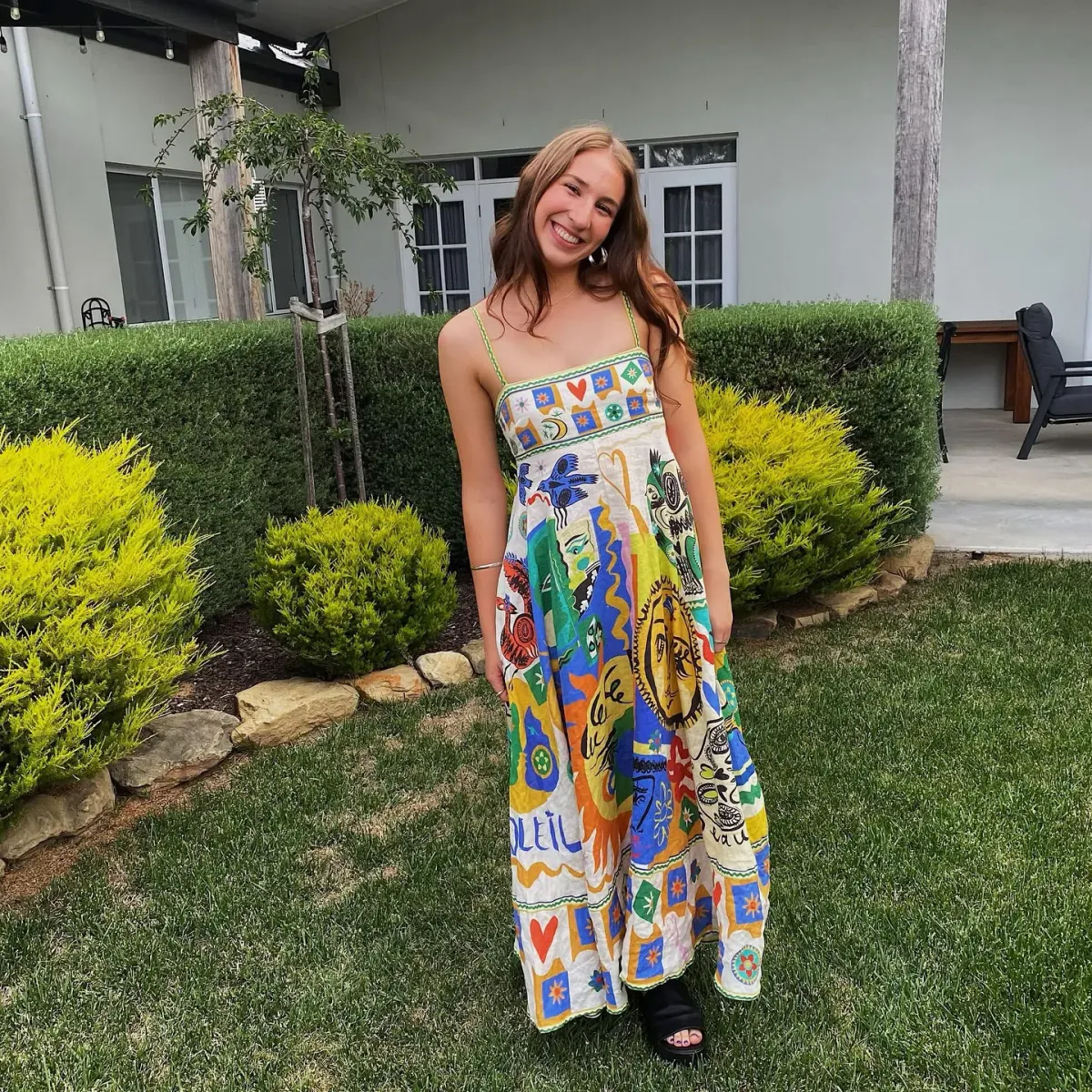 Alemais Soleil Sundress Print Size 8 - Image 1