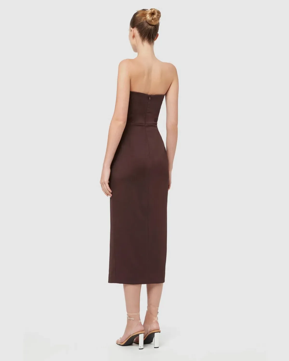 Manning Cartell Time To Shine Strapless Midi Dress Brown Size 10 - Image 3