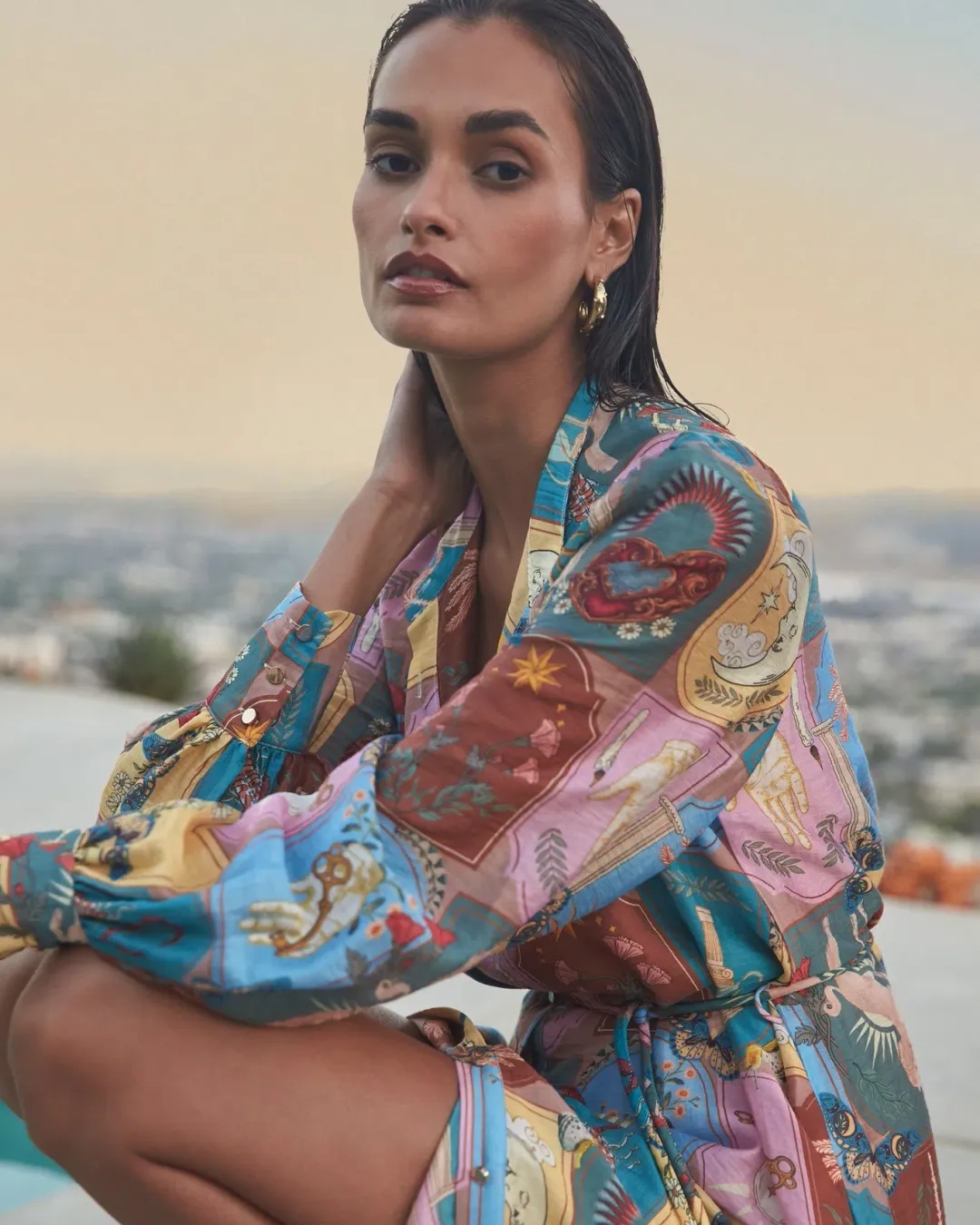 Sheike Mystic Tarot Midi Dress Print Size 6 - 10 for rent on The Volte - main image