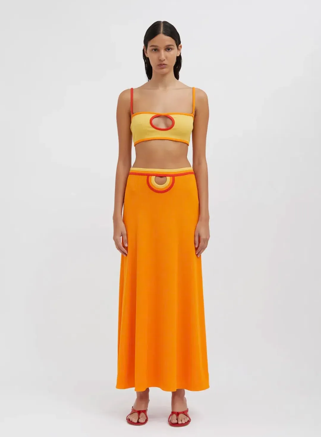 Christopher Esber  Fran Bandeau Top Orange Size 10  for rent on The Volte - main image