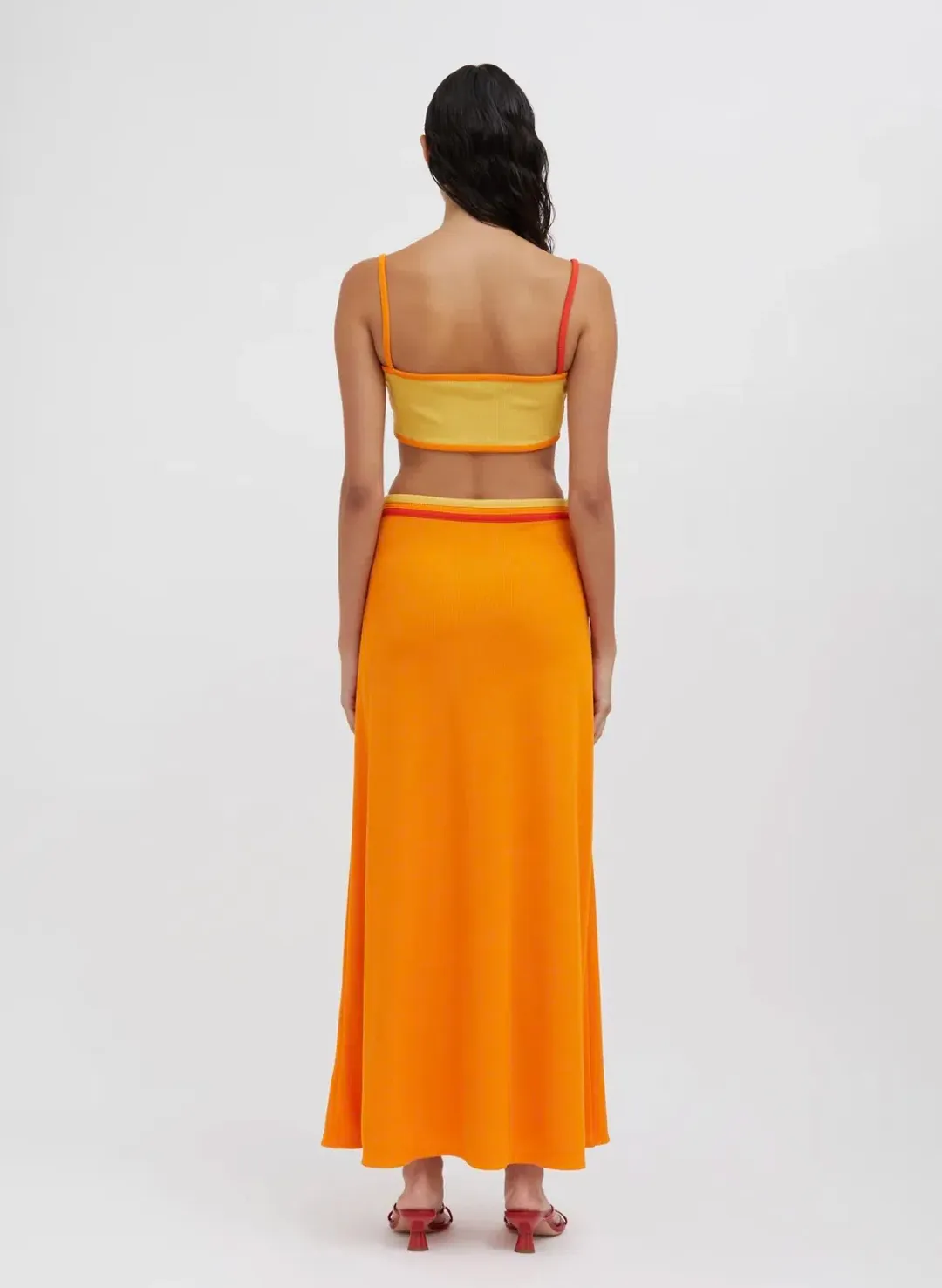 Christopher Esber  Fran Bandeau Top Orange Size 10  for rent on The Volte - main image