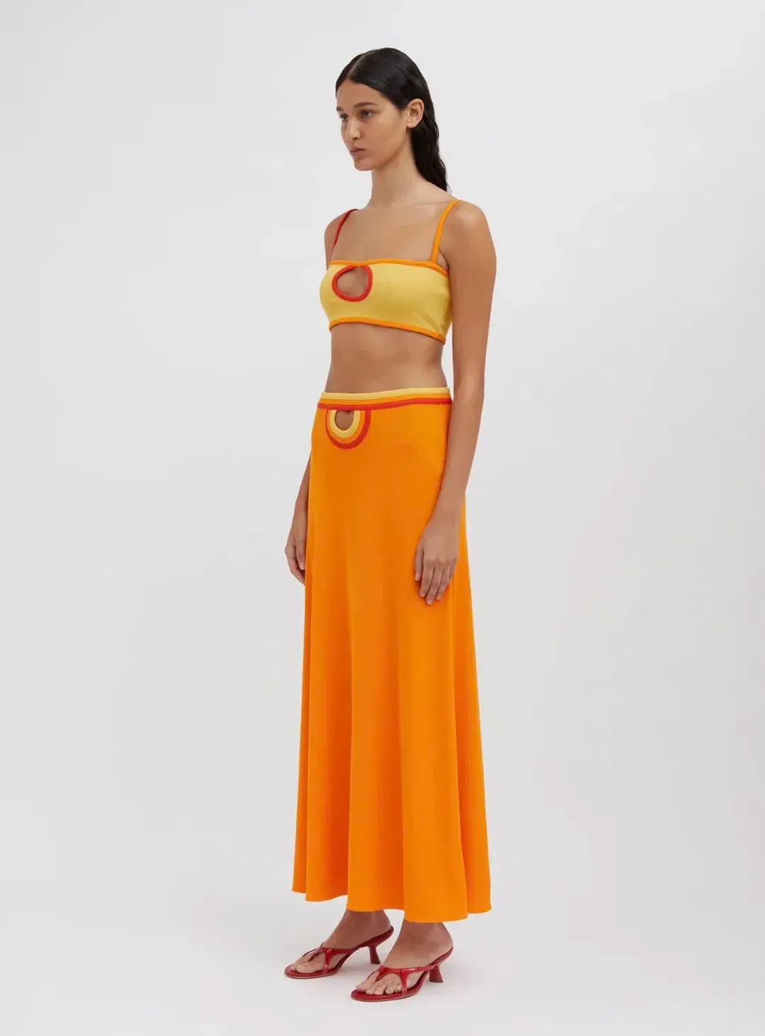 Christopher Esber  Fran Bandeau Top Orange Size 10  for rent on The Volte - main image