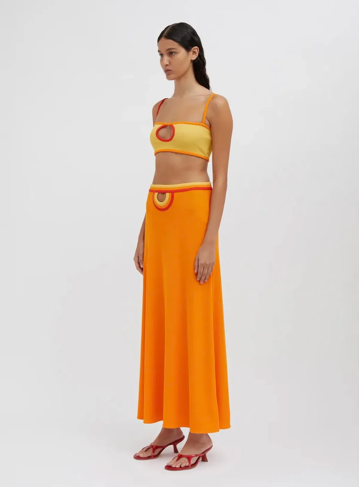 Christopher Esber  Fran Bandeau Top Orange Size 10  - Image 5