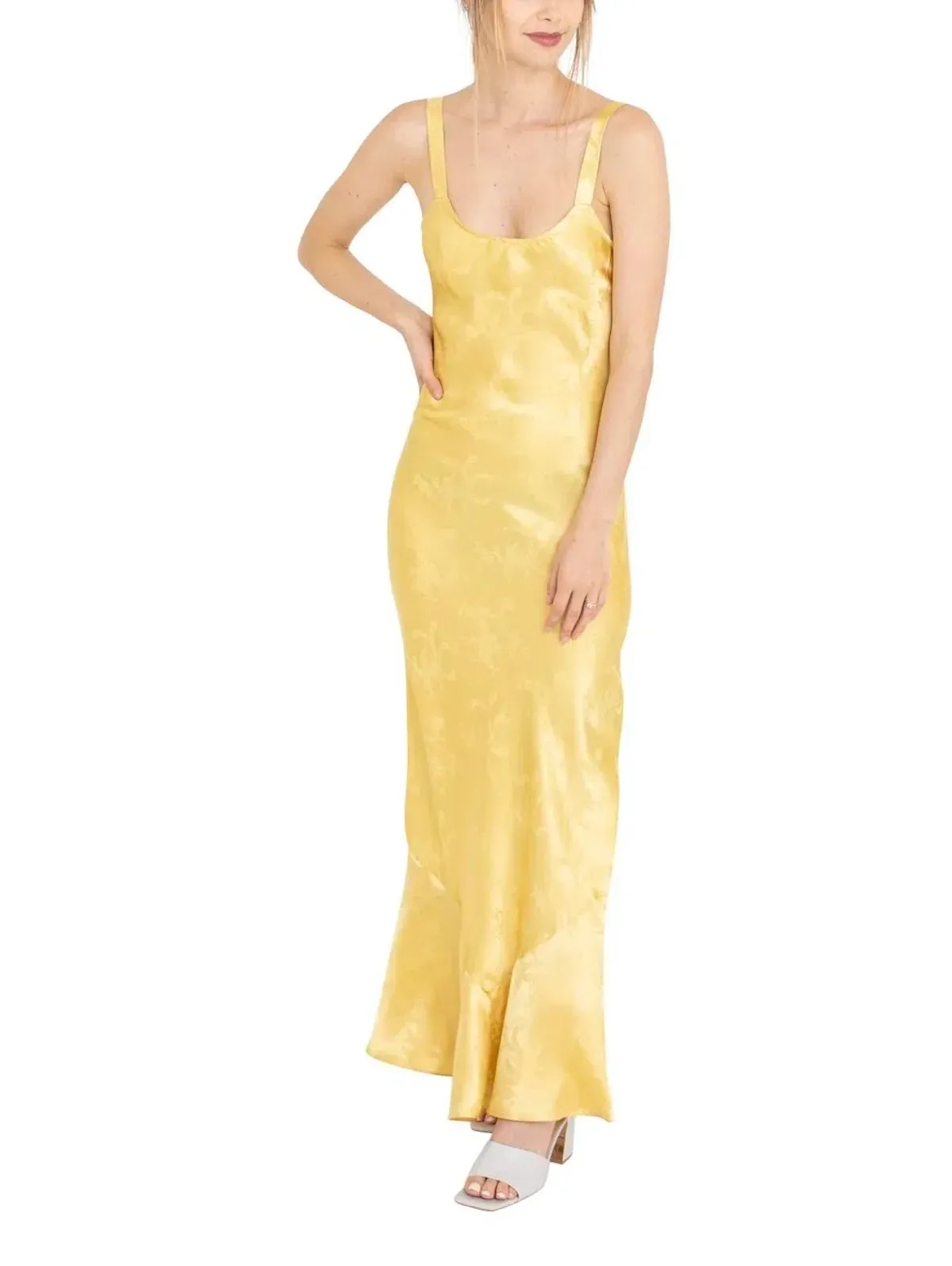 Realisation Par Allegra Dress Yellow Dragon Silk Jacquard Size XS/6 - Image 1