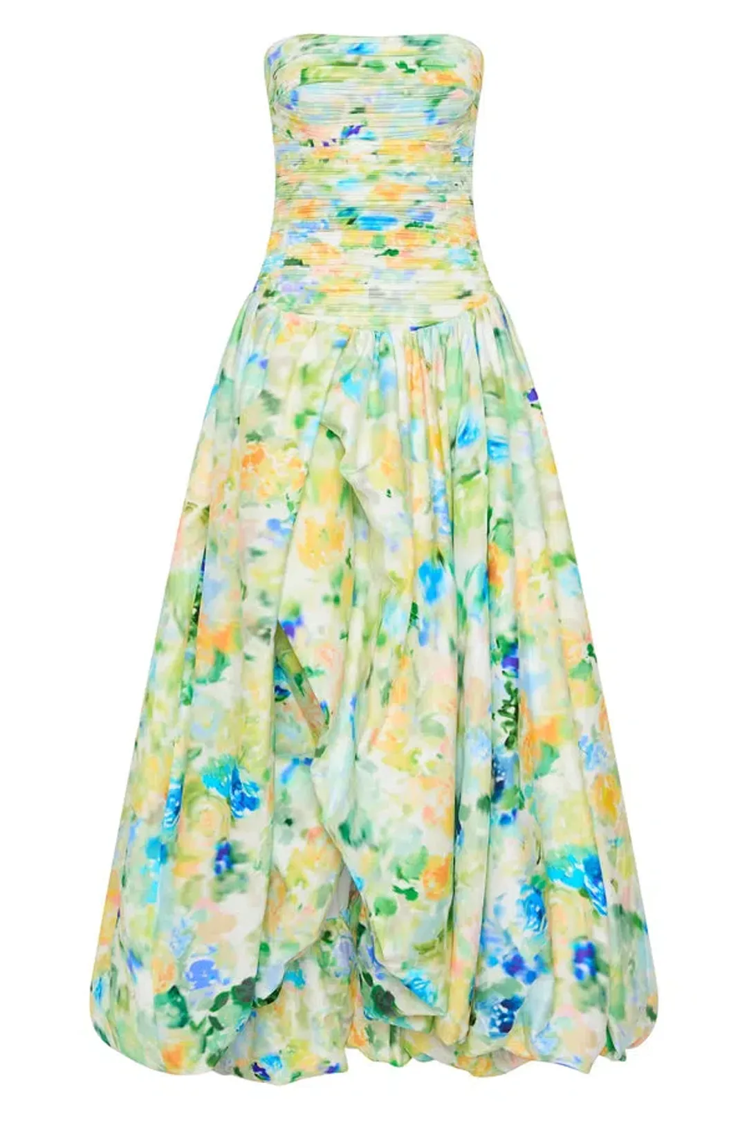 Aje Violette Bubble hem Maxi Dress Floral Haze Size 10 for rent on The Volte - main image