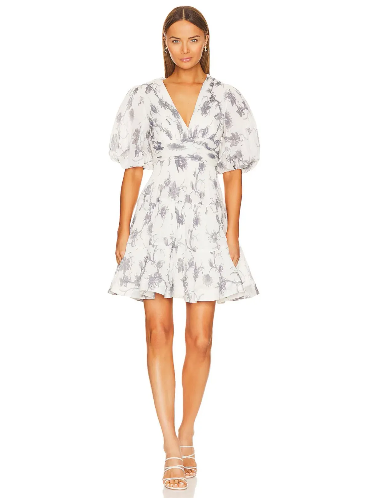 Zimmermann Pleated Mini Dress Keira Navy Size 3 / AU 14 - Image 1