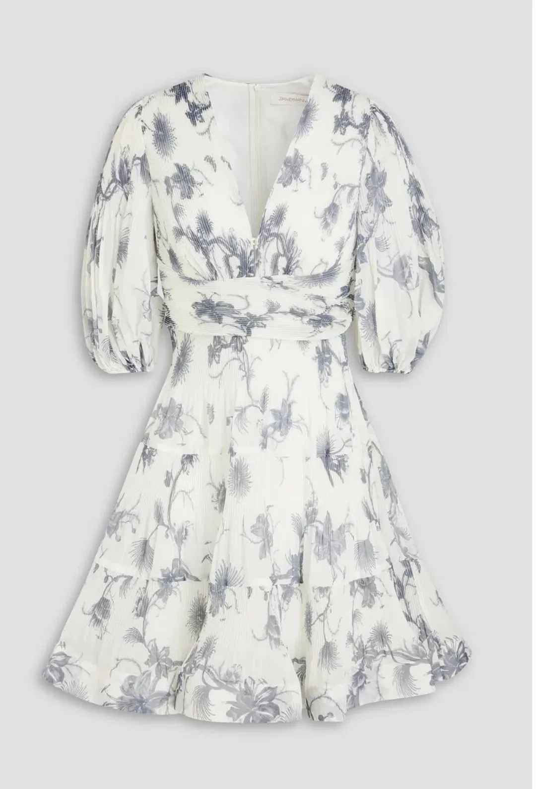 Zimmermann Pleated Mini Dress Keira Navy Size 3 / AU 14 for rent on The Volte - main image