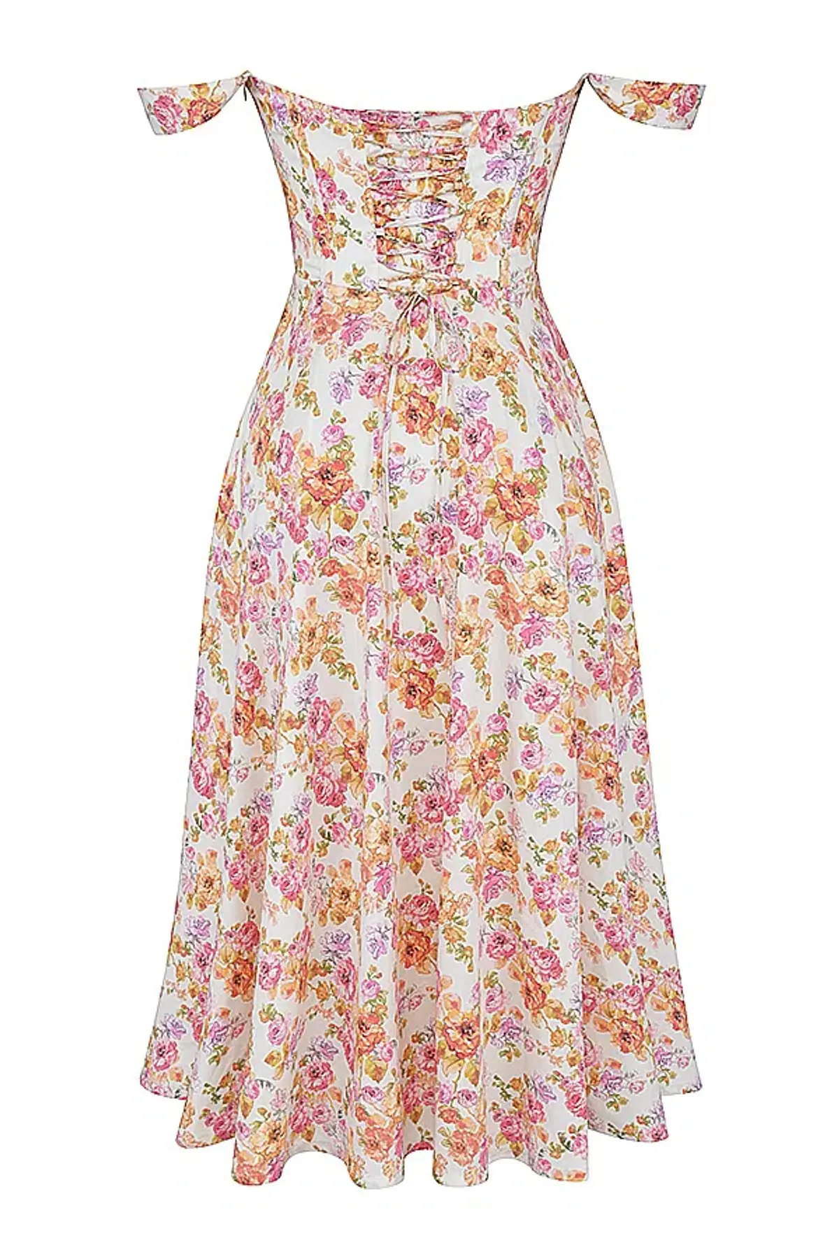 House of CB Saira Midi Sundress Ivory Floral Size S / AU 8 - Image 5